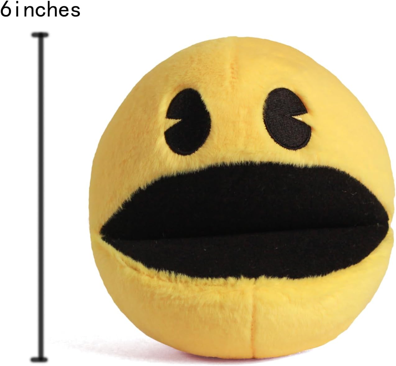 6 Inch Pac-Man Plush Toy Yellow Stuffed Animal