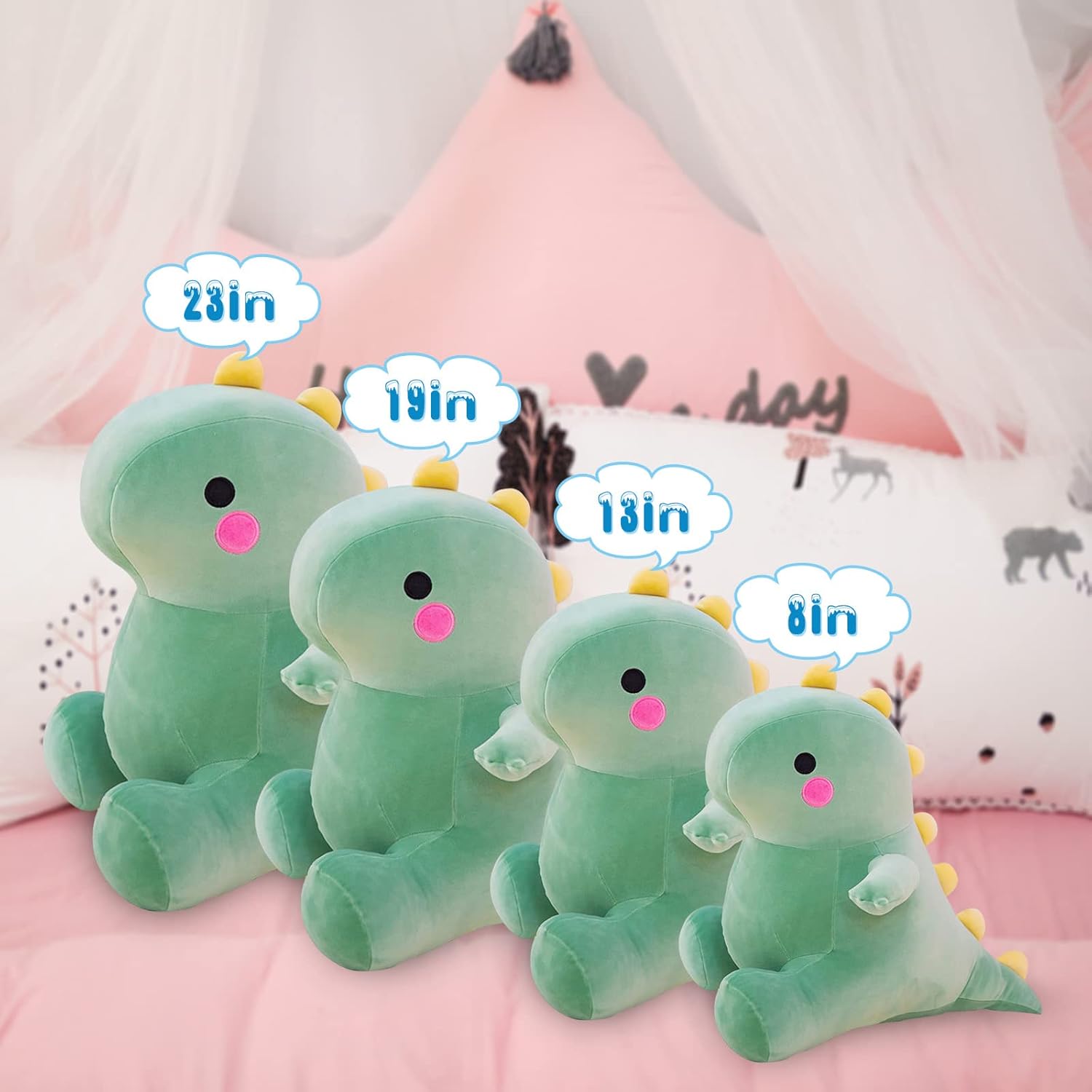 Cute Dinosaur Plush Toy - 13in Green Stuffed Animal
