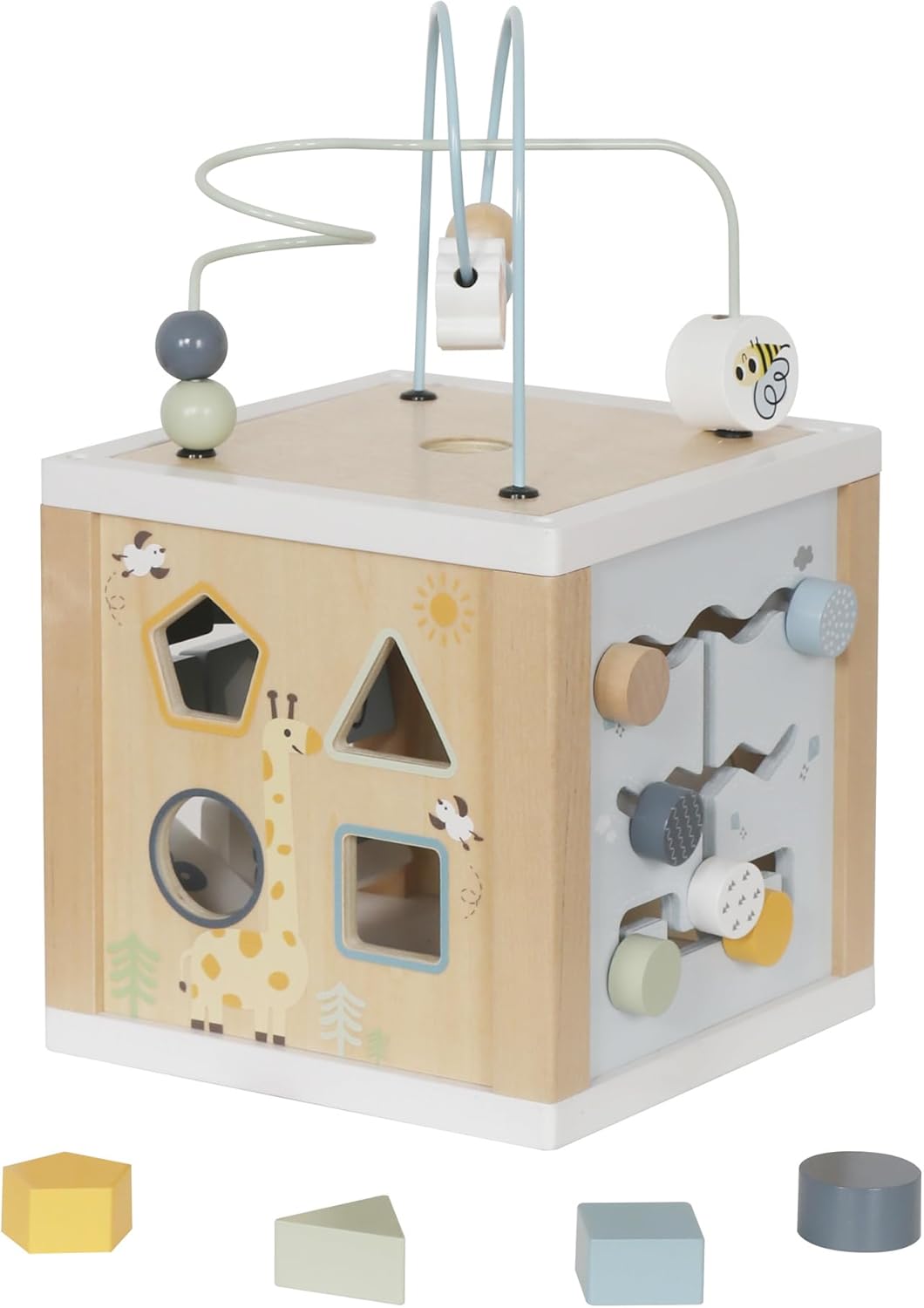 Touch Us Wooden Activity Cube 6-in-1 Montessori Toy