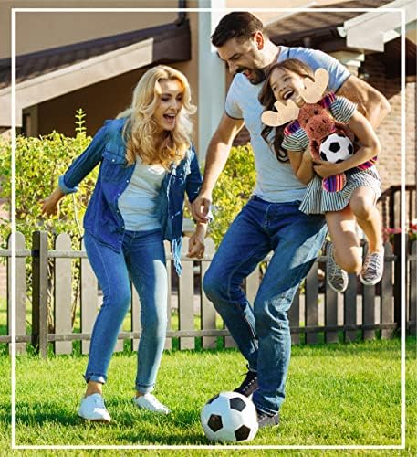 DolliBu Brown Moose Plush with Soccer Ball - 11 Inches
