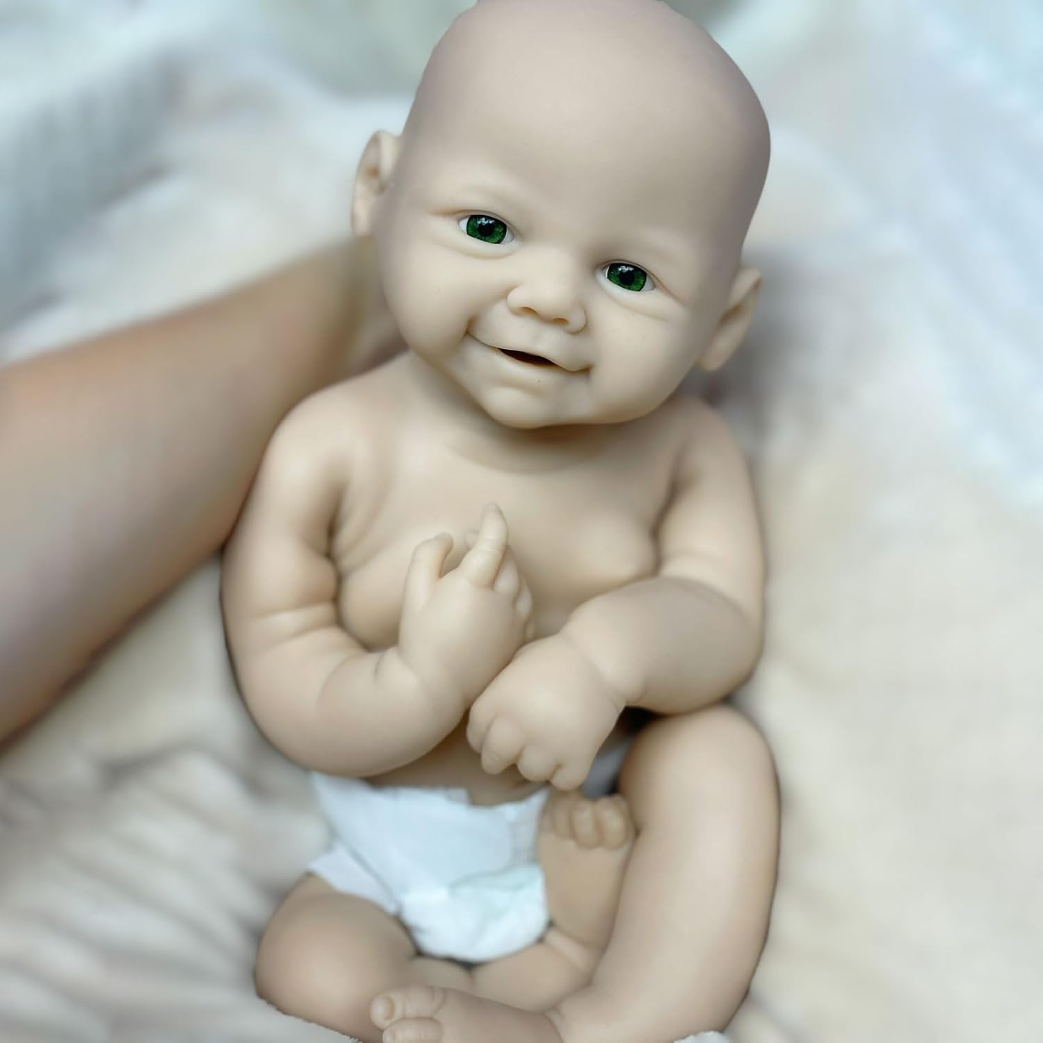 18 Inch Unpainted Reborn Silicone Baby Doll for Kids