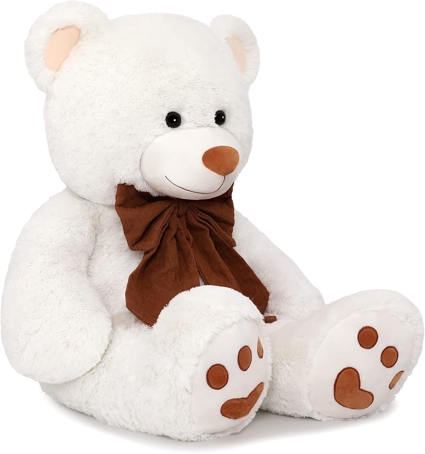 40 Inch White Teddy Bear Plush Pillow Gift