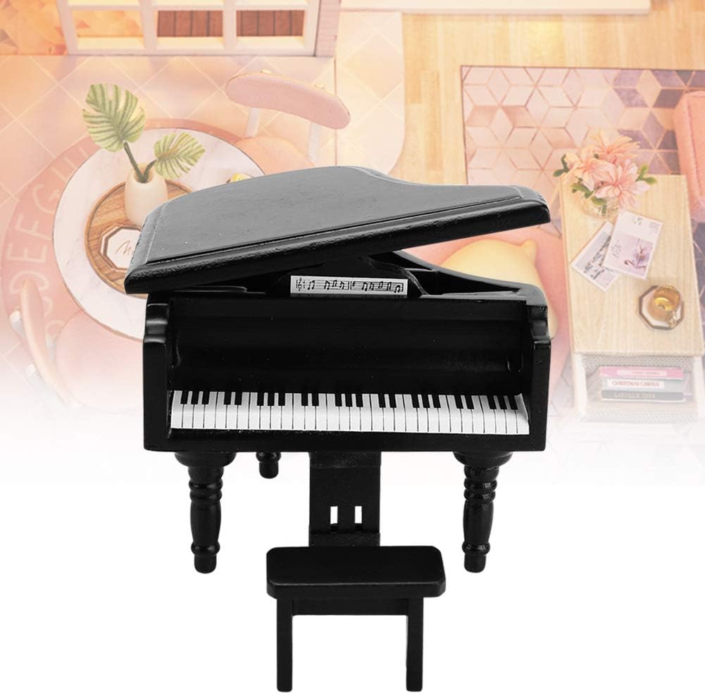 Zerodis 112 Scale Mini Grand Piano Black
