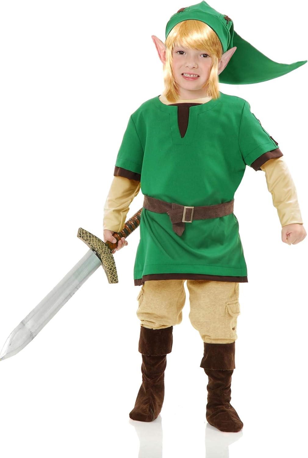 Charades Elf Warrior Costume Green Medium