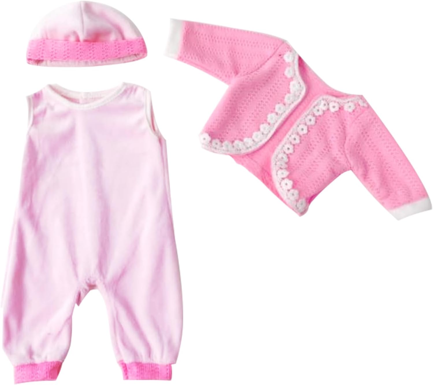 Fervorral Reborn Baby Doll 3-Piece Clothing Set 1