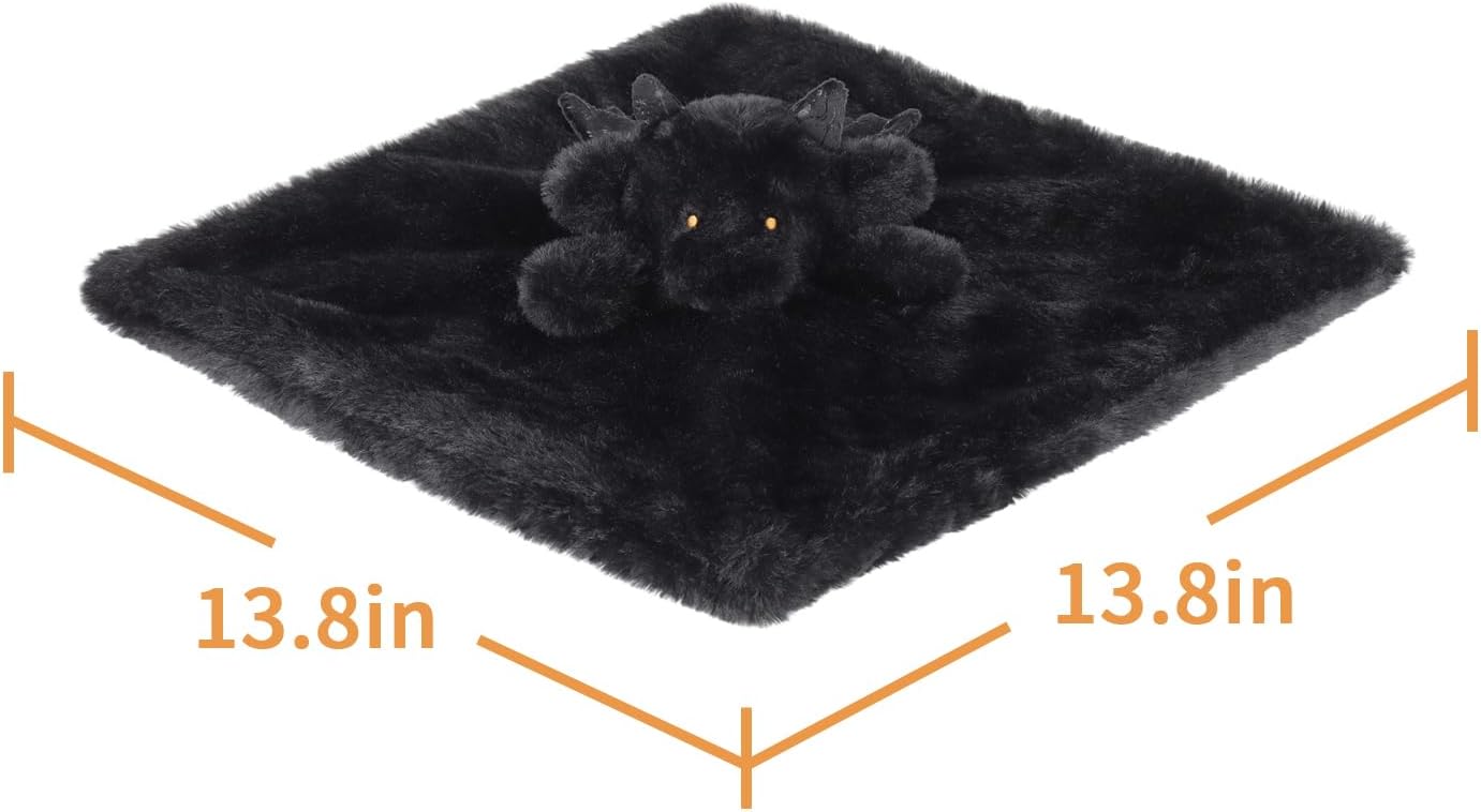 Apricot Lamb Black Dragon Baby Lovey Security Blanket