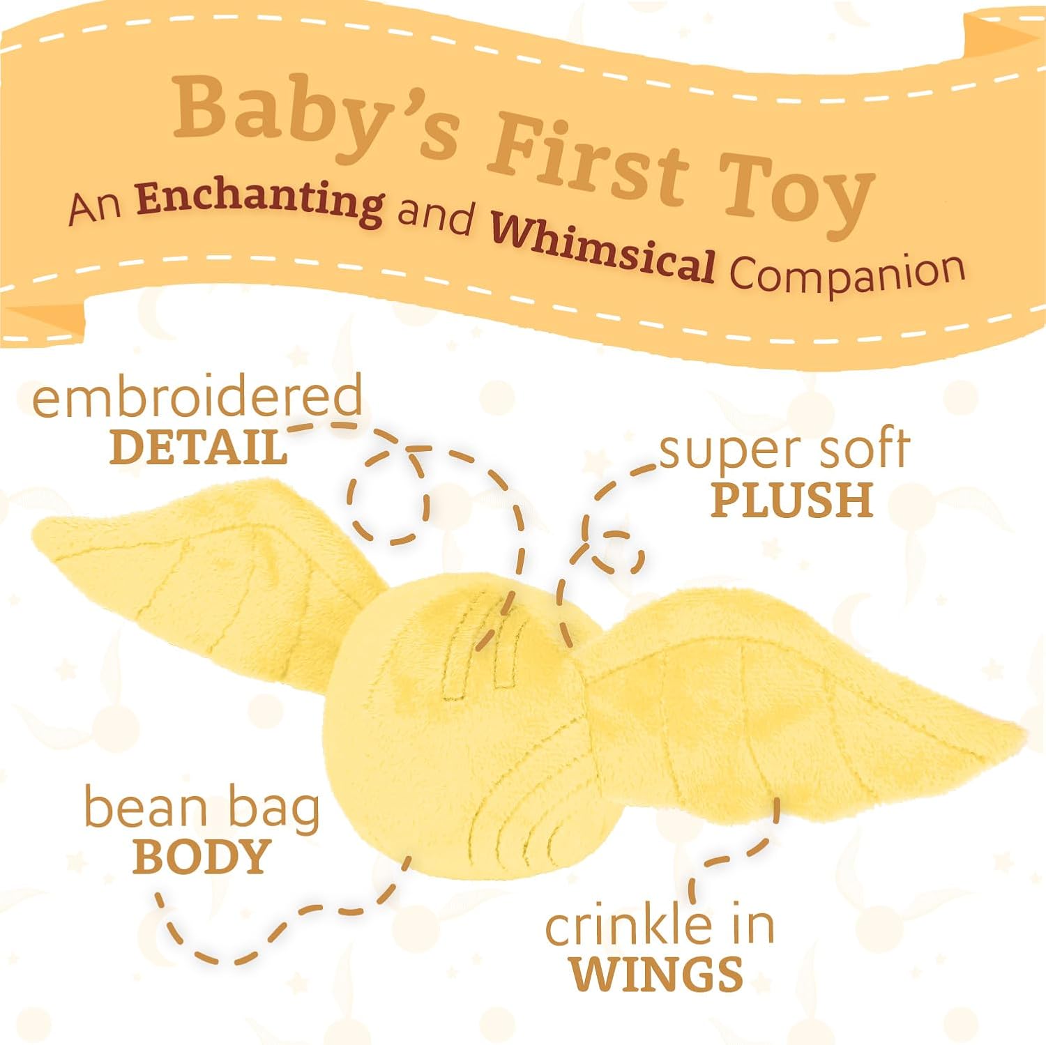 KIDS PREFERRED Harry Potter Golden Snitch Plush Toy