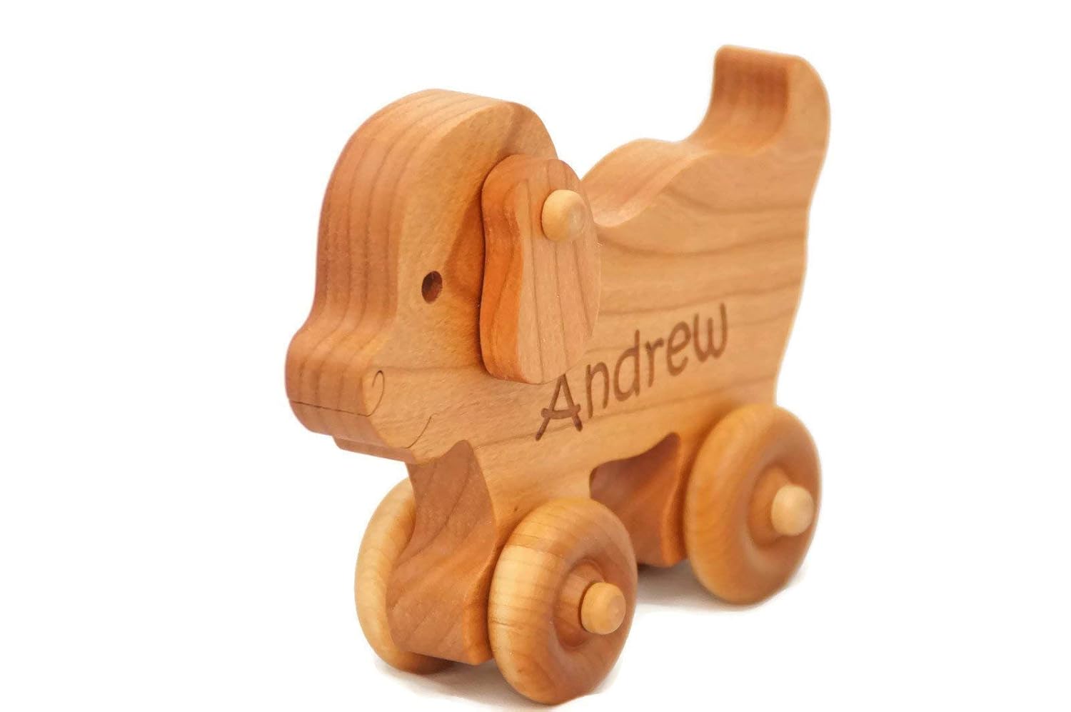 Little Wooden Wonders Wooden Toy Puppy Car