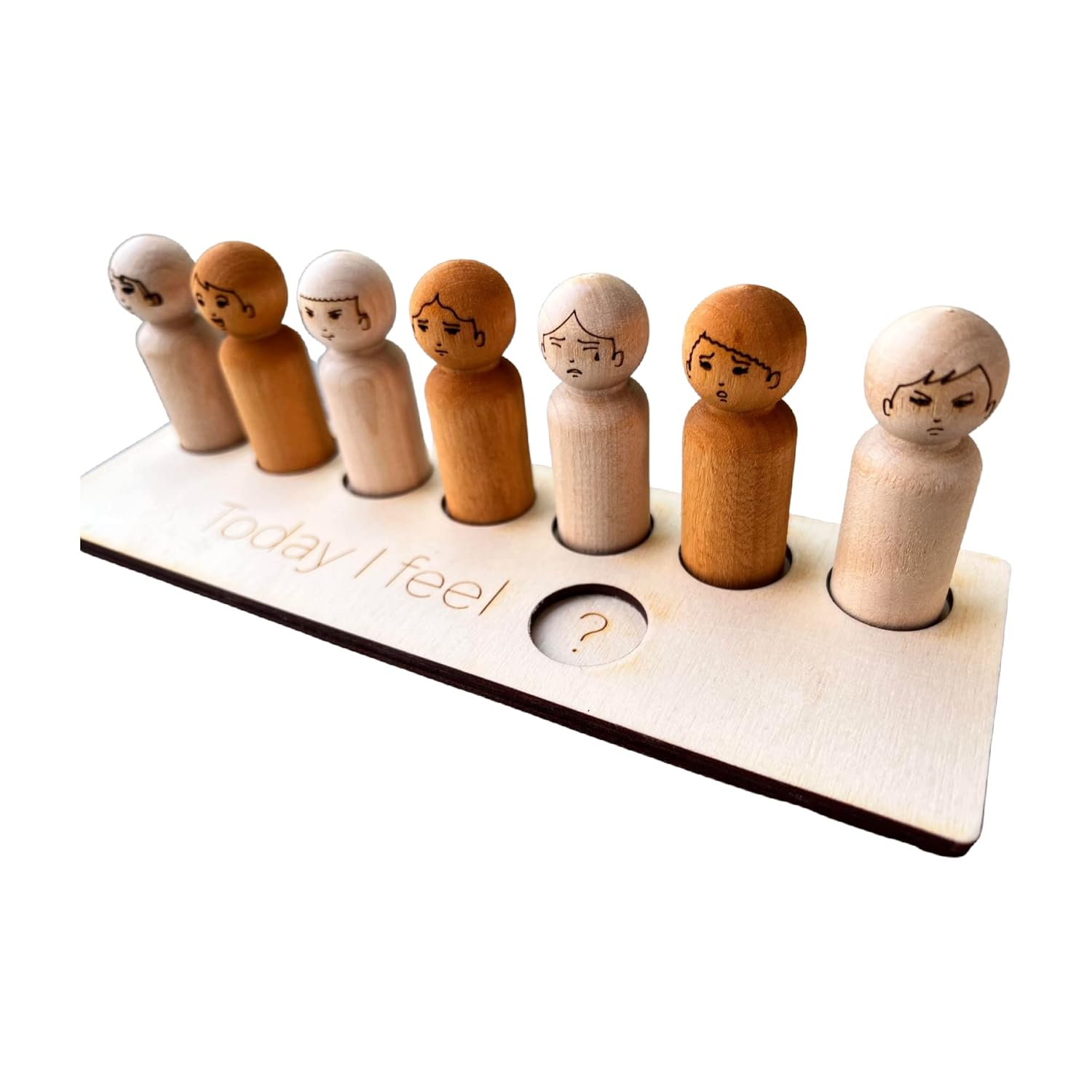 Montessori Wooden Toy with Emotion Faces