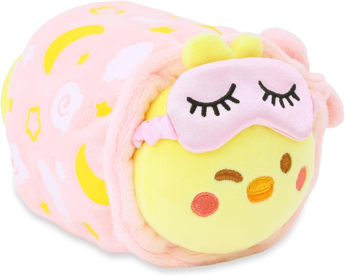Anirollz Stuffed Animal Plush Toy Spa Day Chickiroll with Eye Mask