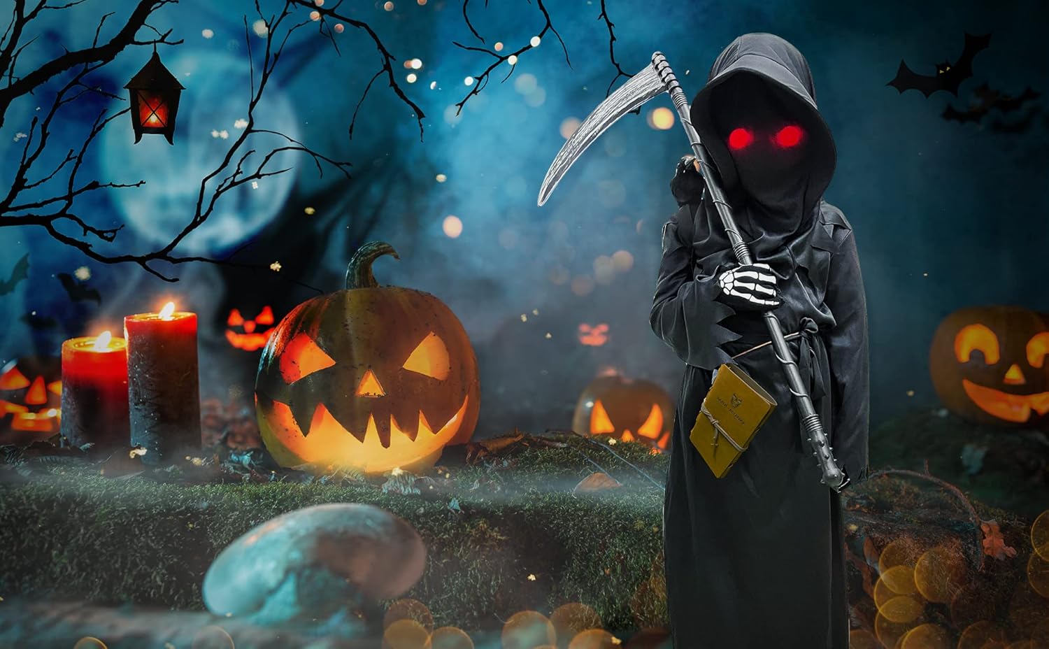 Longpo Halloween Costume for Boys Grim Reaper Set 1