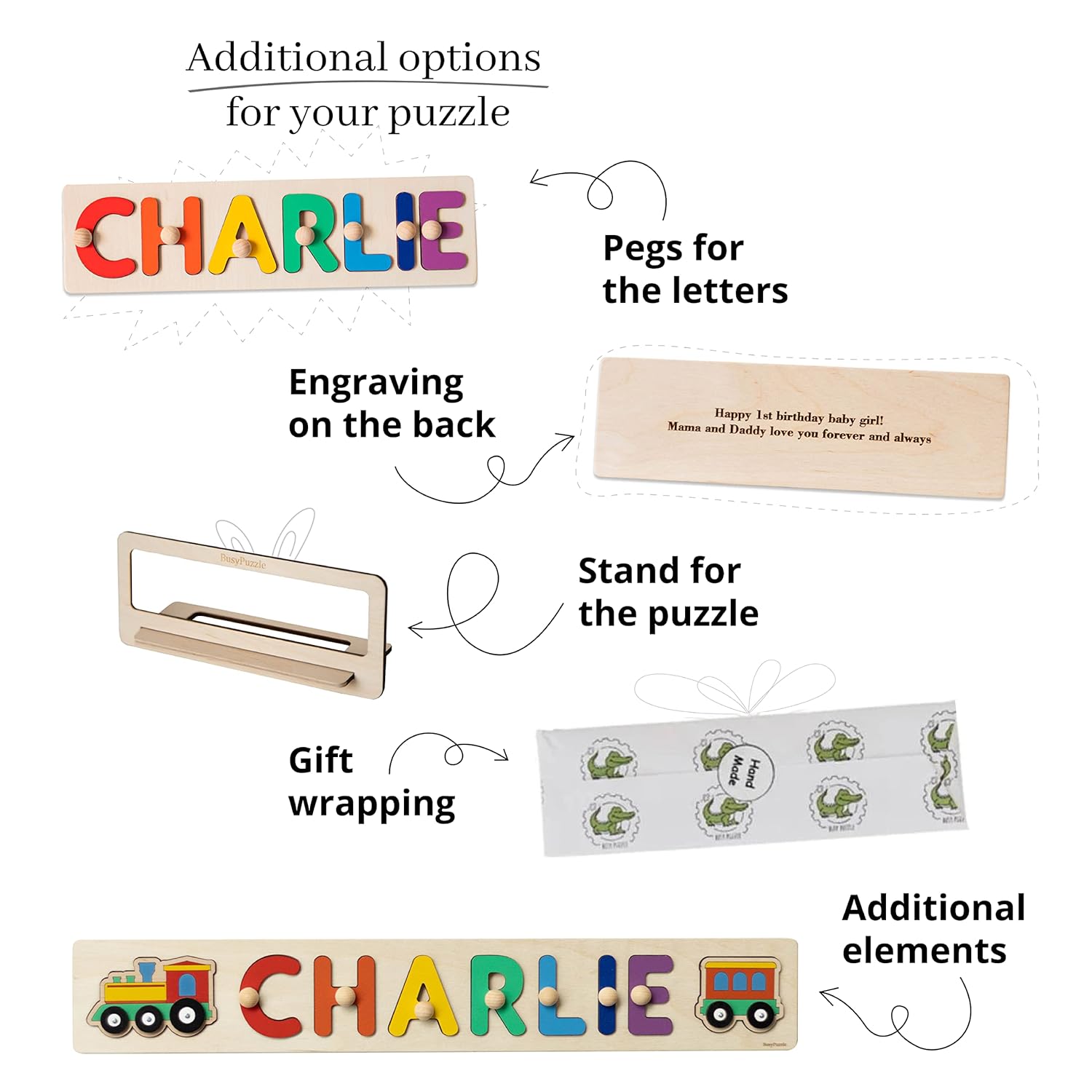 Personalized Wooden Name Puzzle for Kids