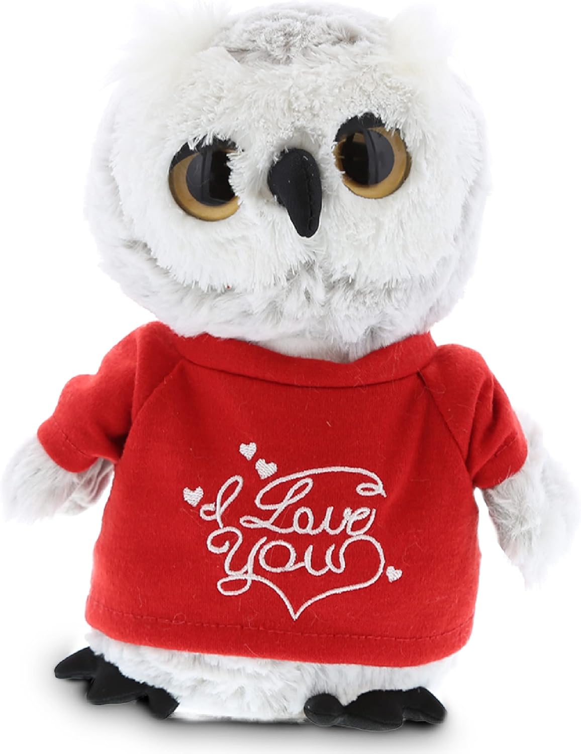 DolliBu Personalized I Love You Grey Owl Plush 9 Inch