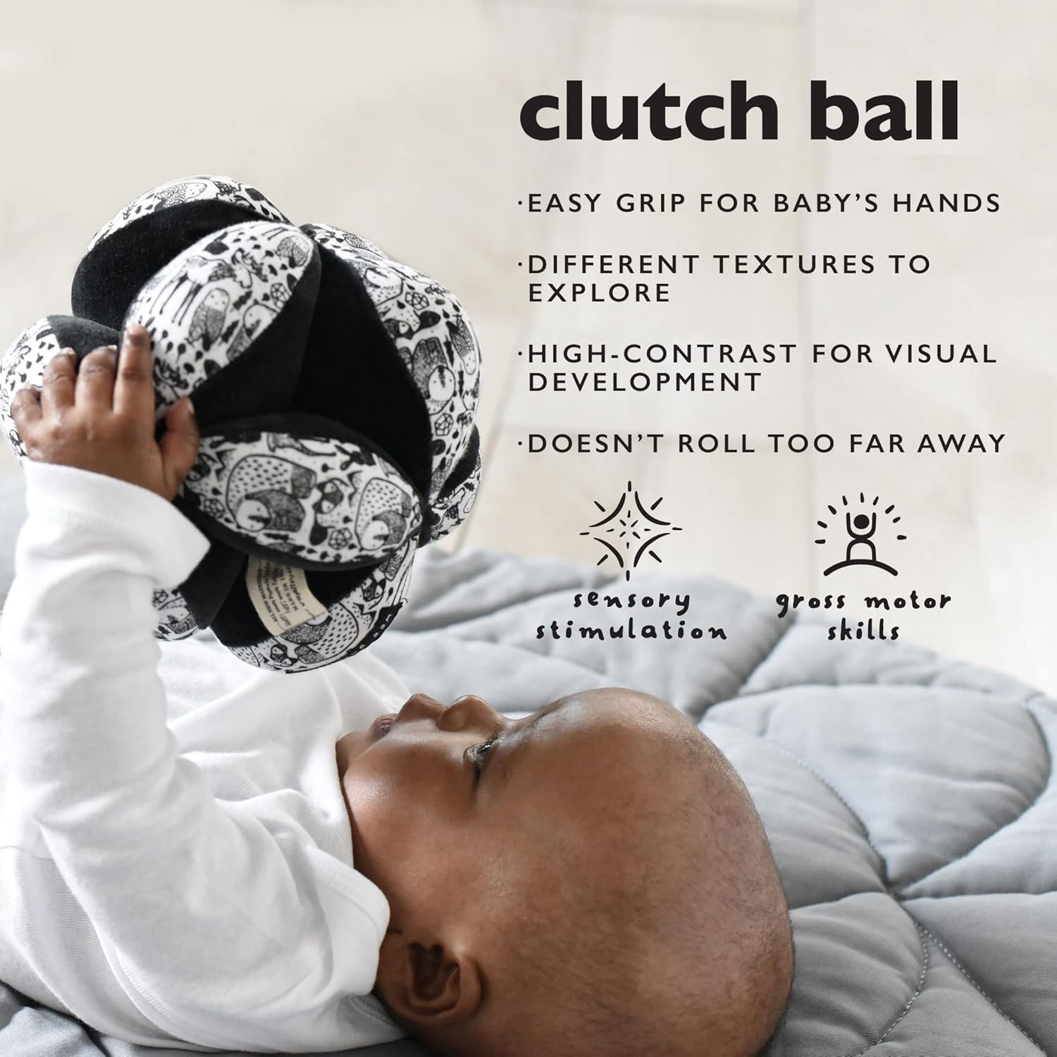 Wee Gallery Sensory Clutch Ball for Babies