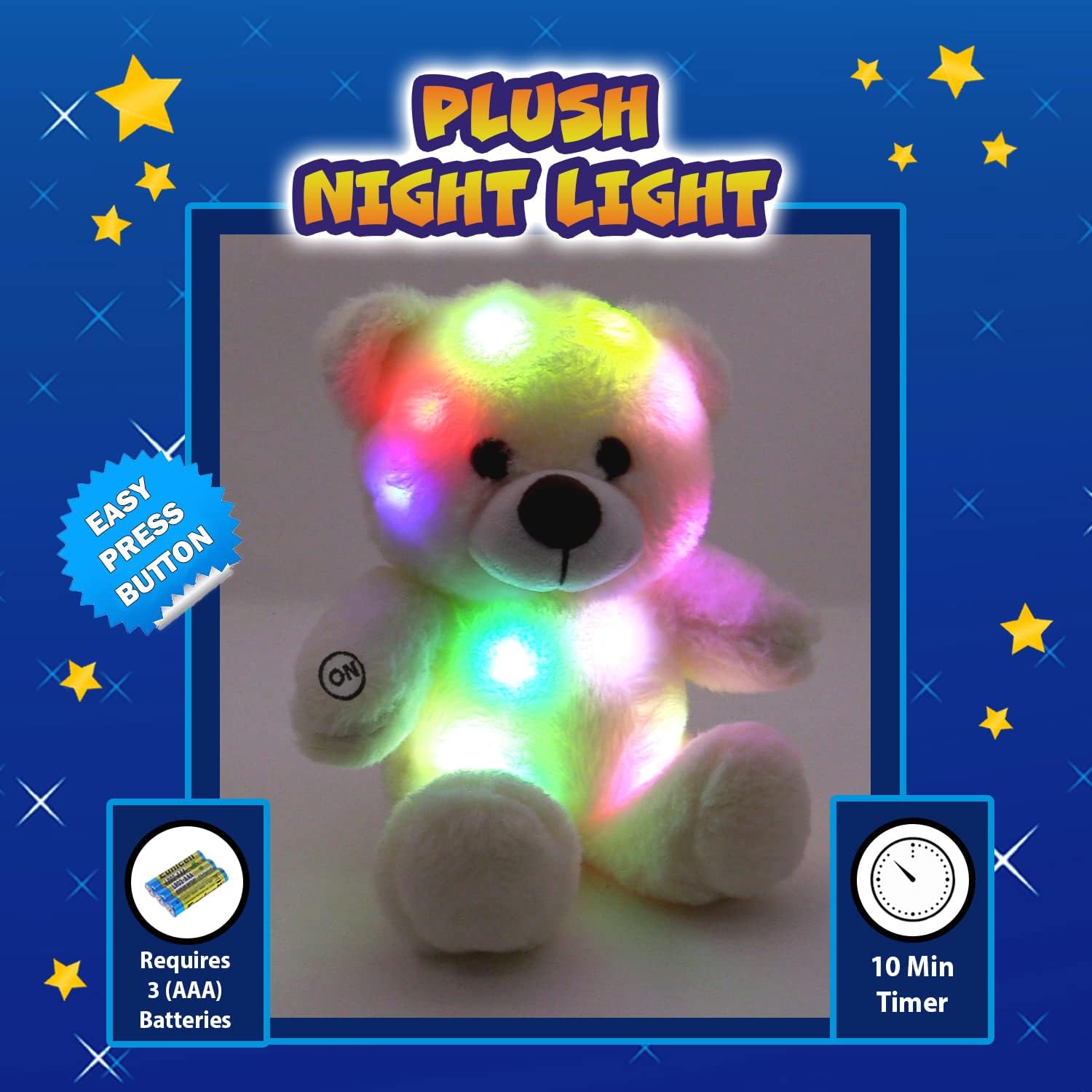 The Noodley LED Light Up Stuffed Animal Sleep Toy 1