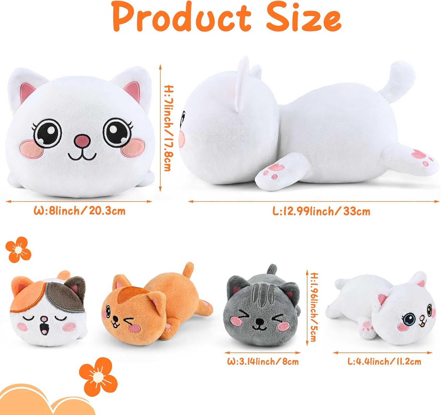 KMUYSL Plush Kitty Set - Mommy with 4 Baby Kitties