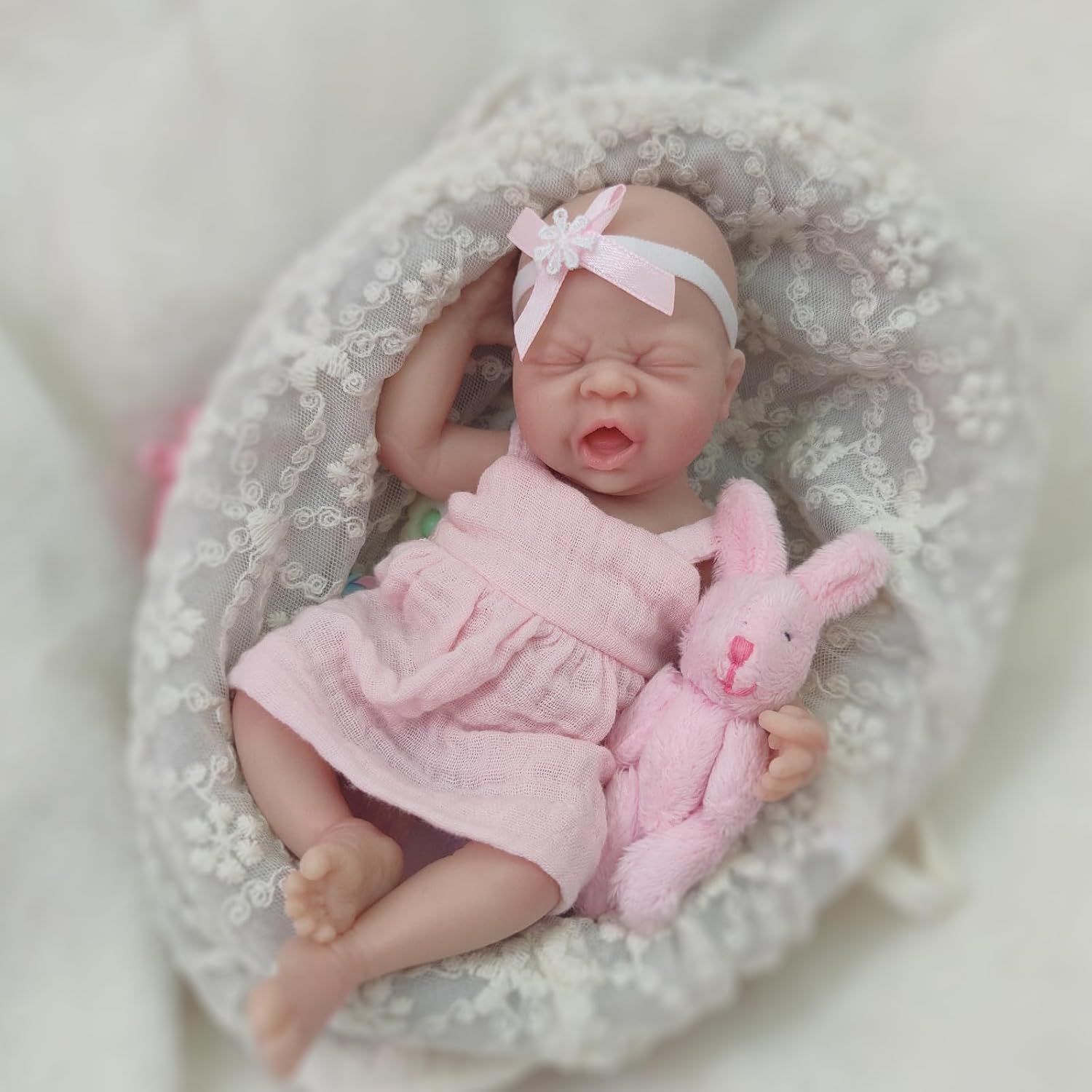 Mire Mire 7 Inch Reborn Baby Doll Crying Face 1