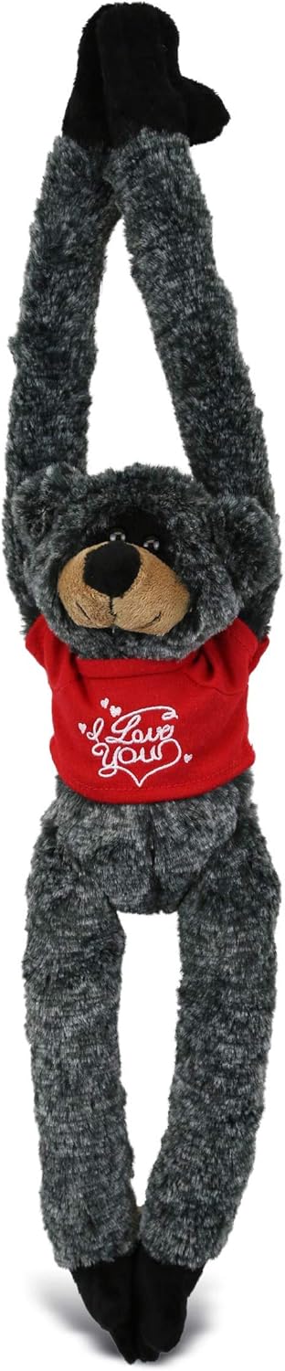DolliBu I Love You Valentine Black Bear Plush Toy