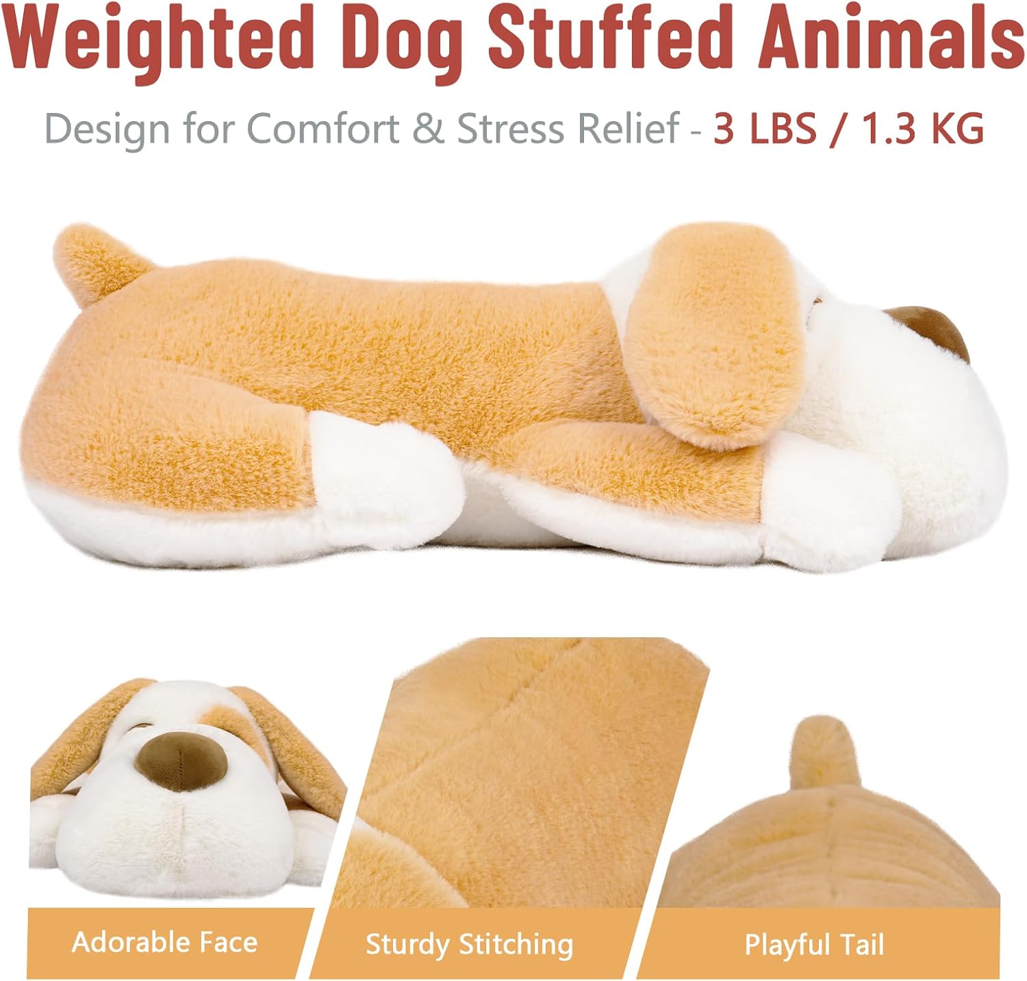 Niuniu Daddy 18 Inch Weighted Dog Stuffed Animal