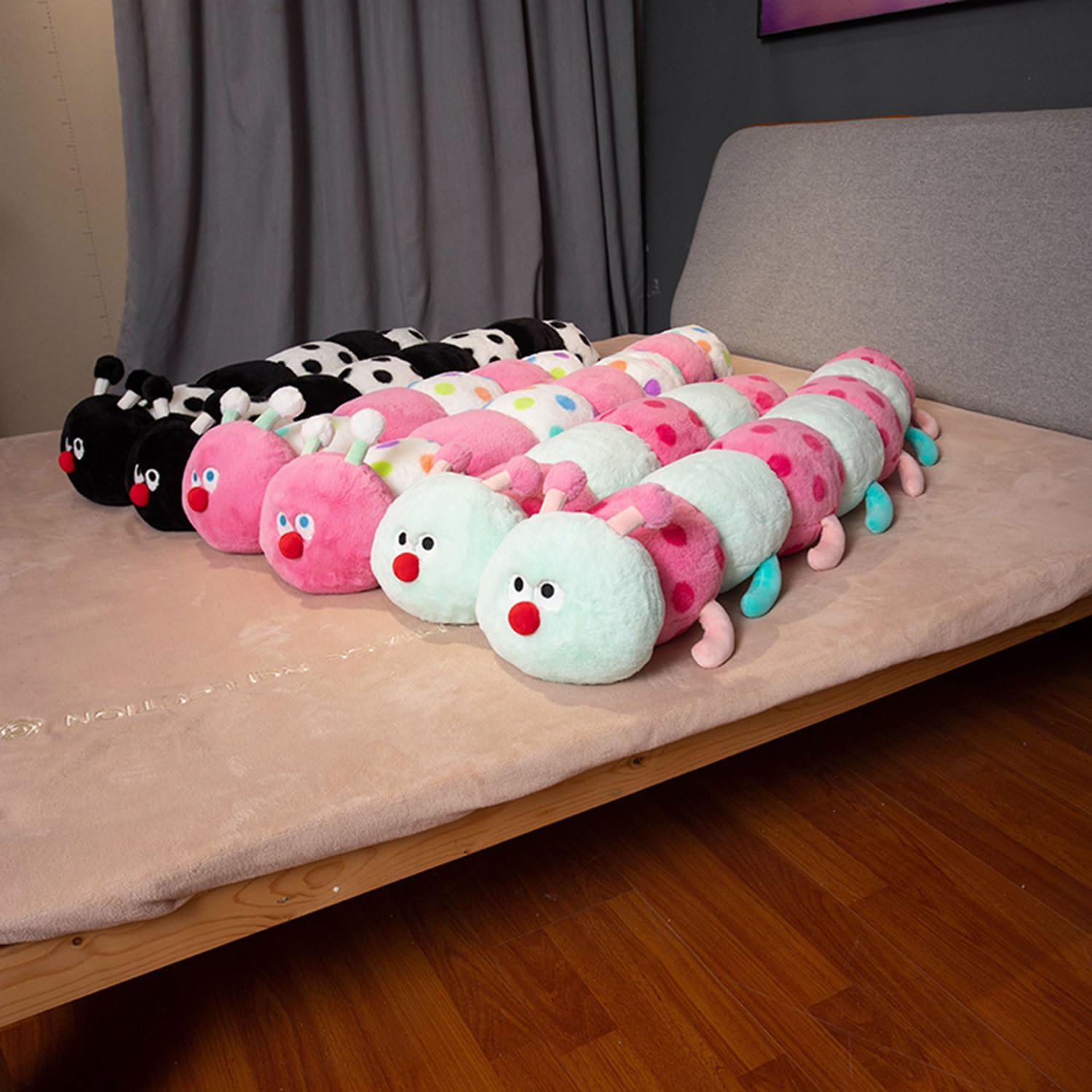 354 Inch Cute Caterpillar Plush Stuffed Animal Hugging Pillow