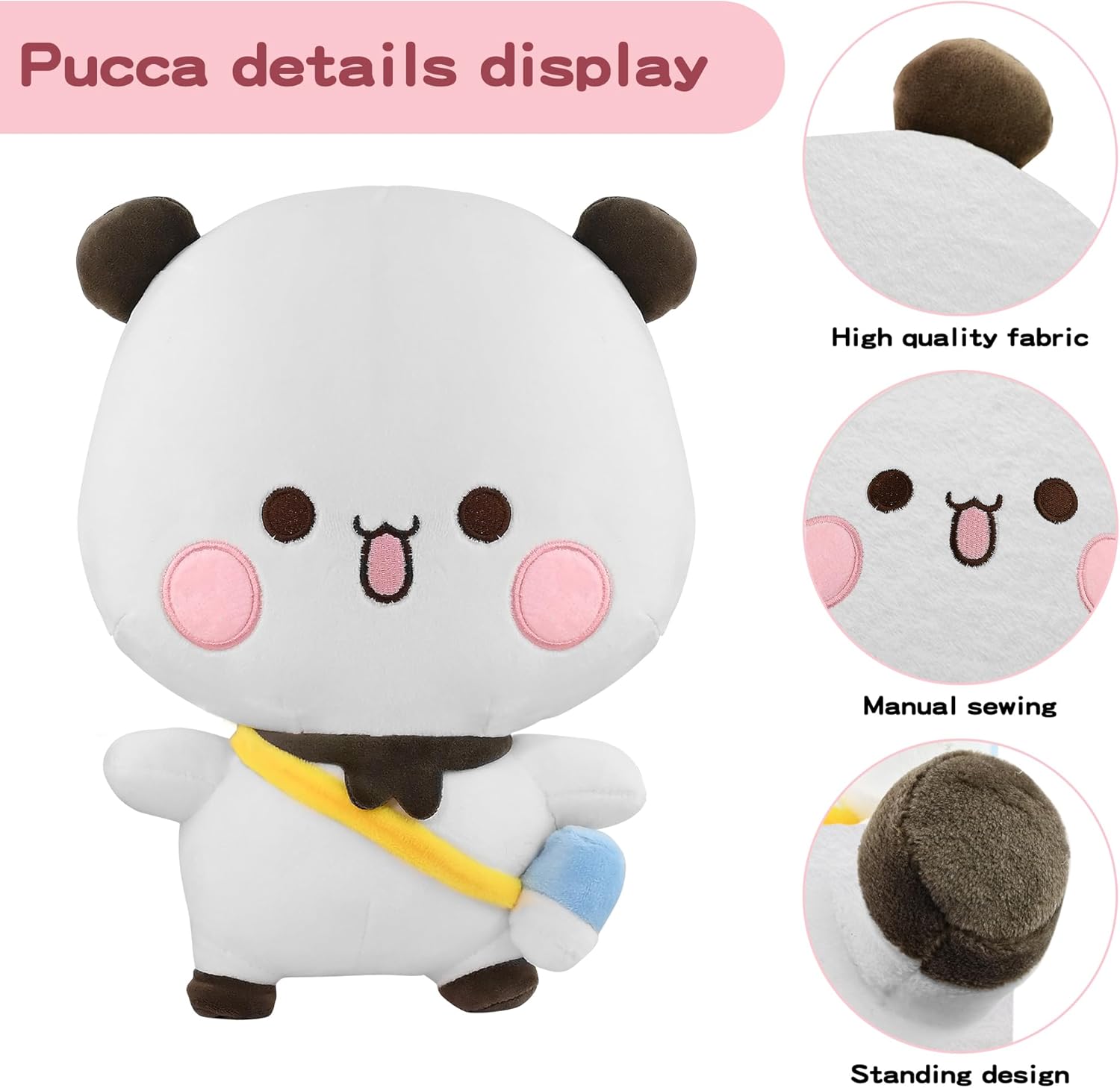 CEMELI 2 Pack White Bear and Brown Bear Plush Toys