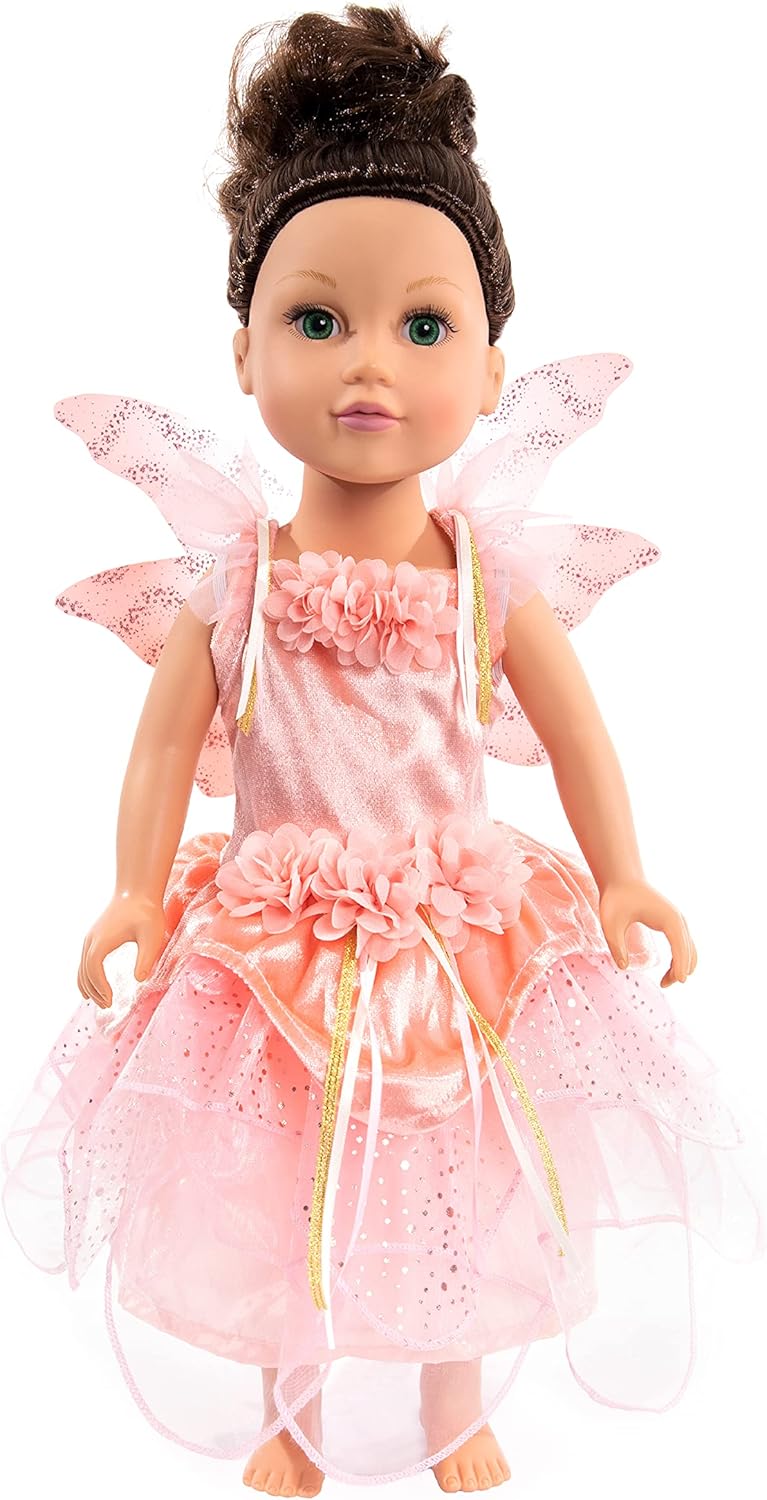 Little Adventures Rose Garden Fairy Girl Dress with Wings