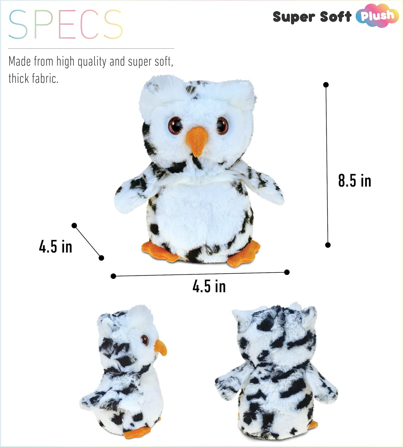 Puzzled DolliBu Plush Owl Toy - Soft Huggable 85 Inch