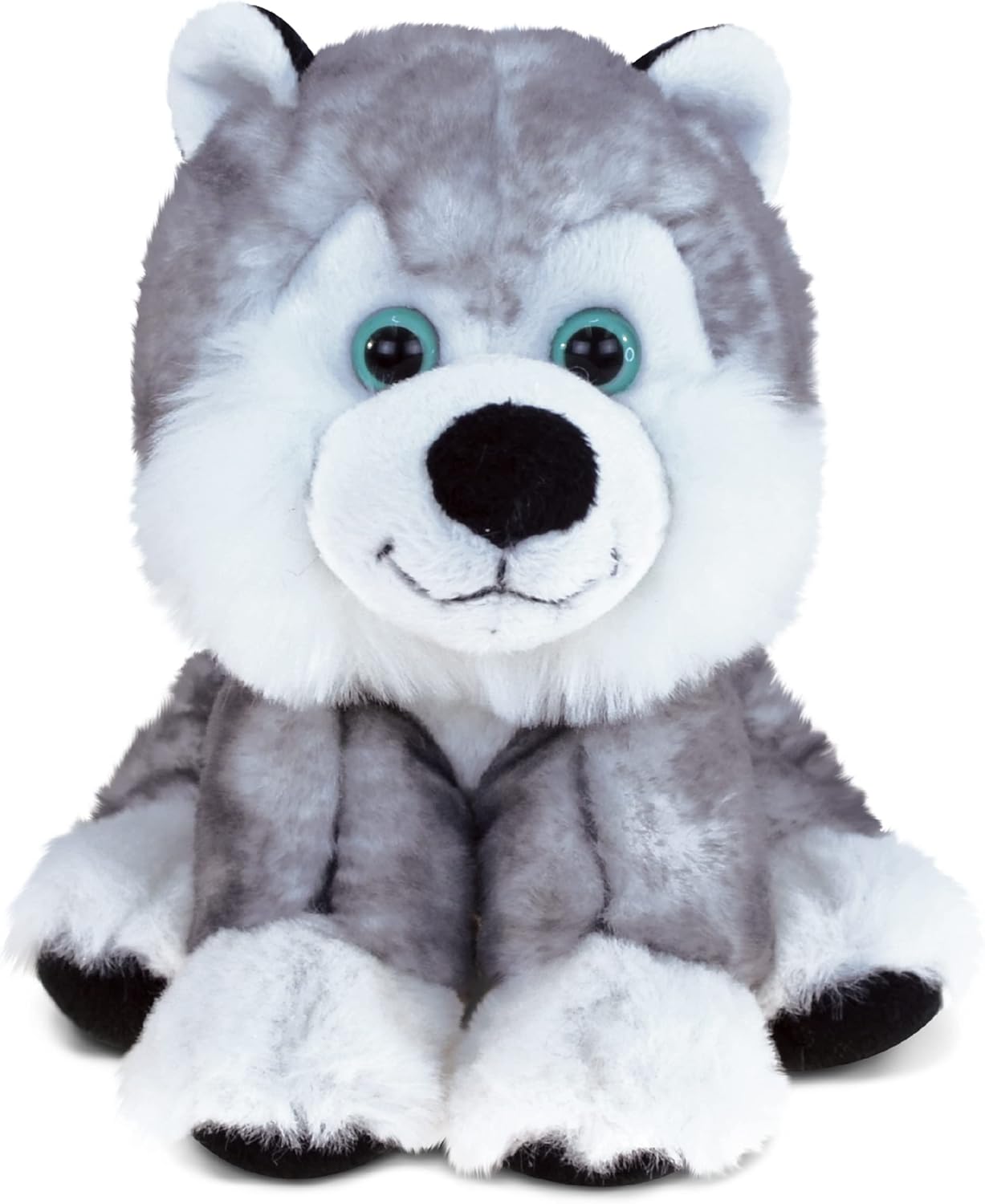 Puzzled DolliBu Plush Husky Dog - Soft Huggable 9 Inch Grey Sled Dog Toy