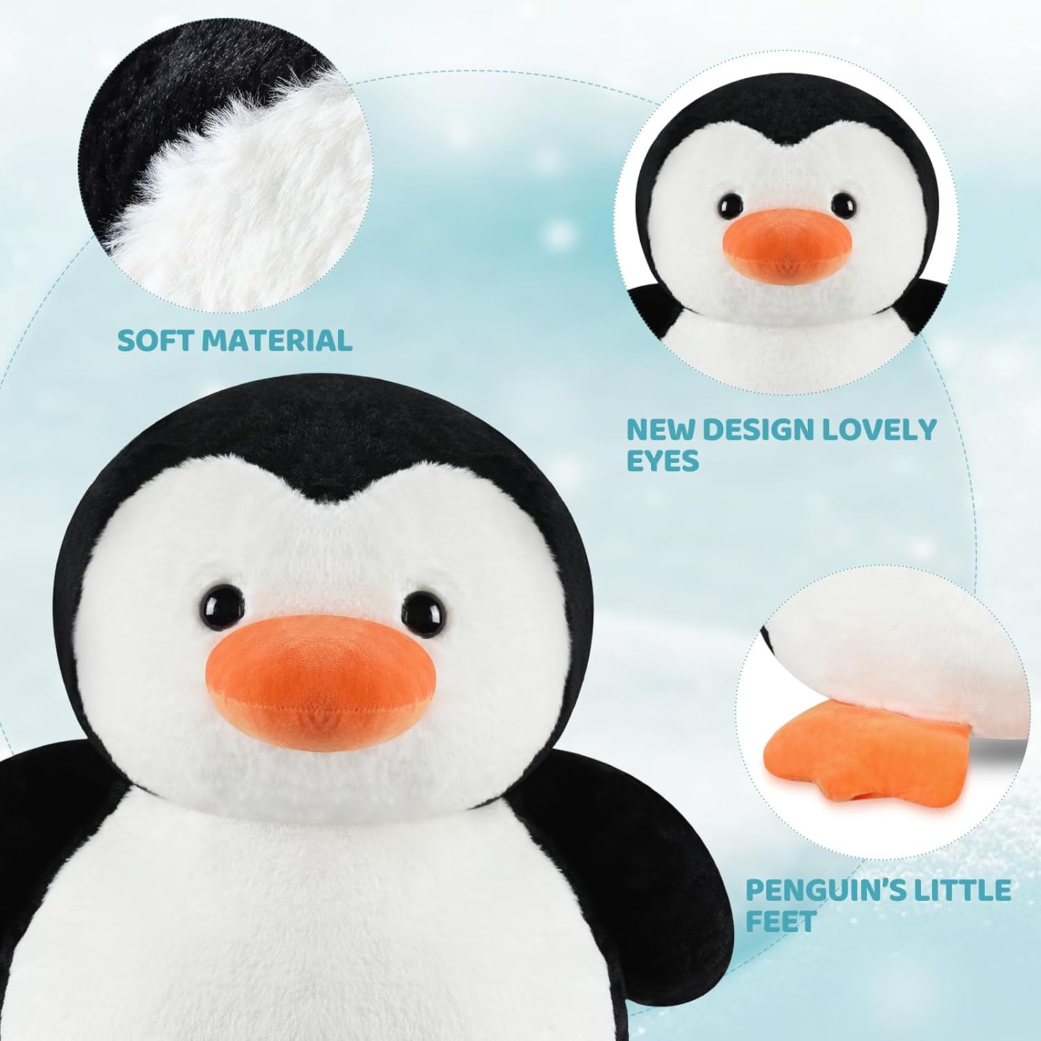 256 Giant Penguin Plush Toy Cuddly Stuffed Animal