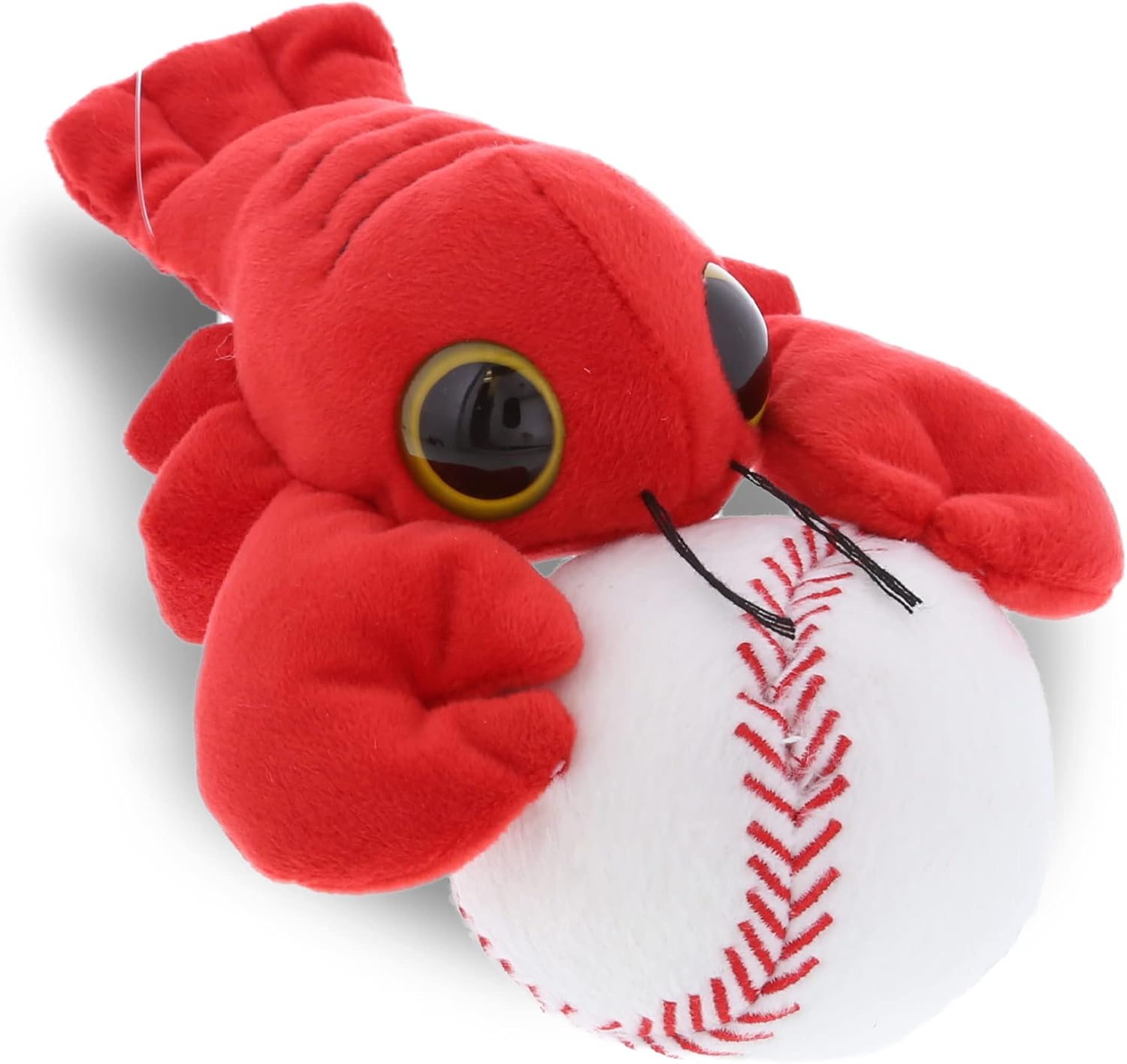 DolliBu Big Eye Lobster Plush with Baseball - 6 Inches 1