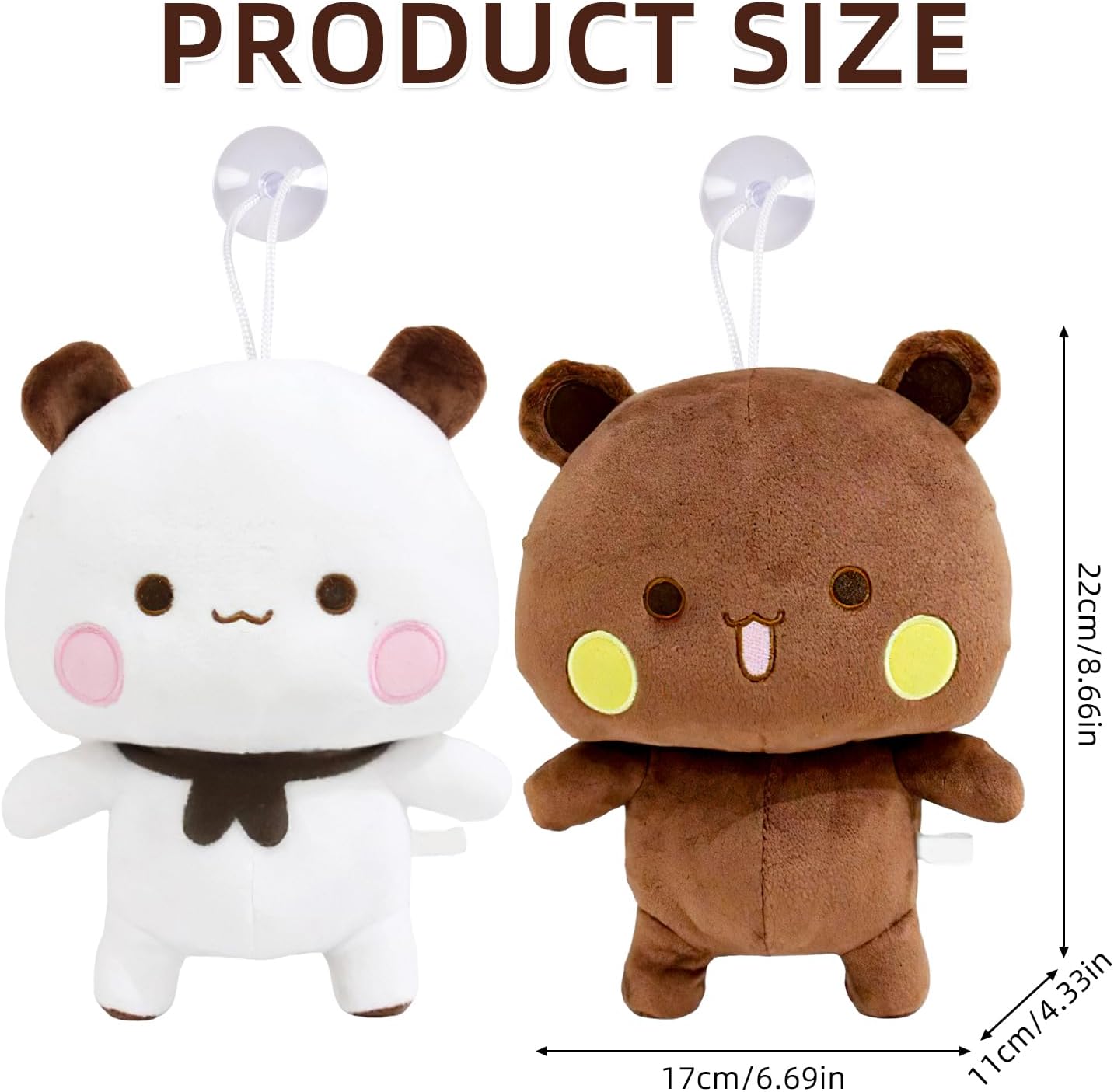2 Pcs Bubu Dudu Bear Plush Toy for Kids and Girls