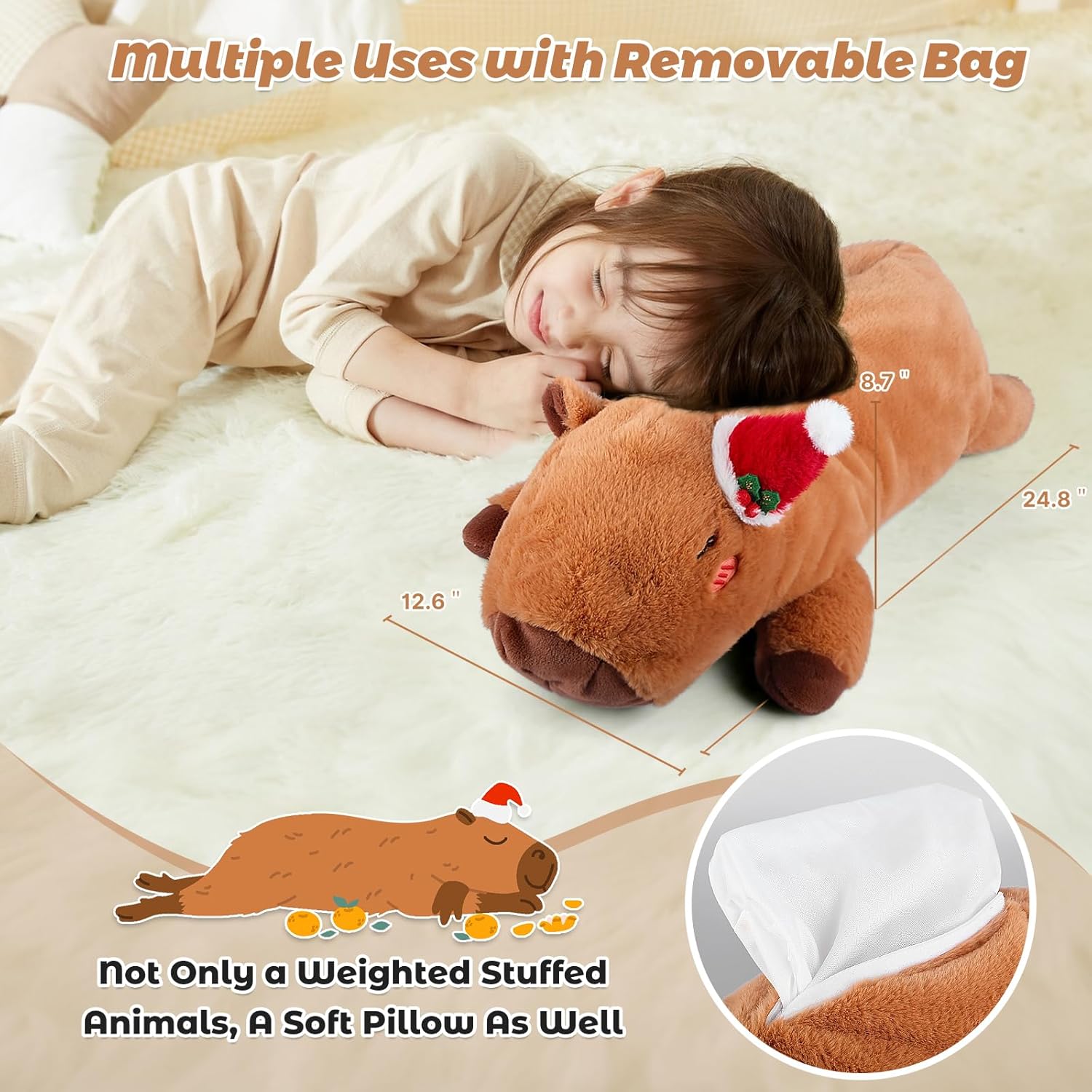 Bobbie Laxi 25 Capybara Weighted Plush Toy