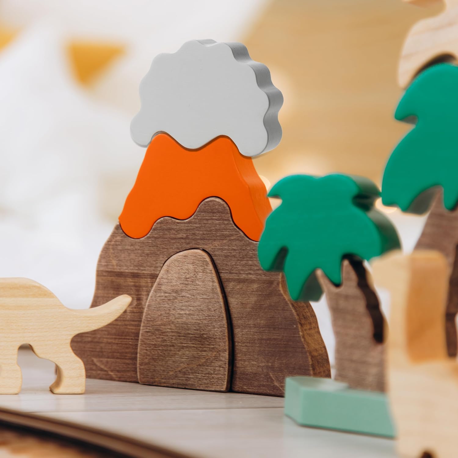 Personalized Wooden Car with Dinosaur Theme for Kids