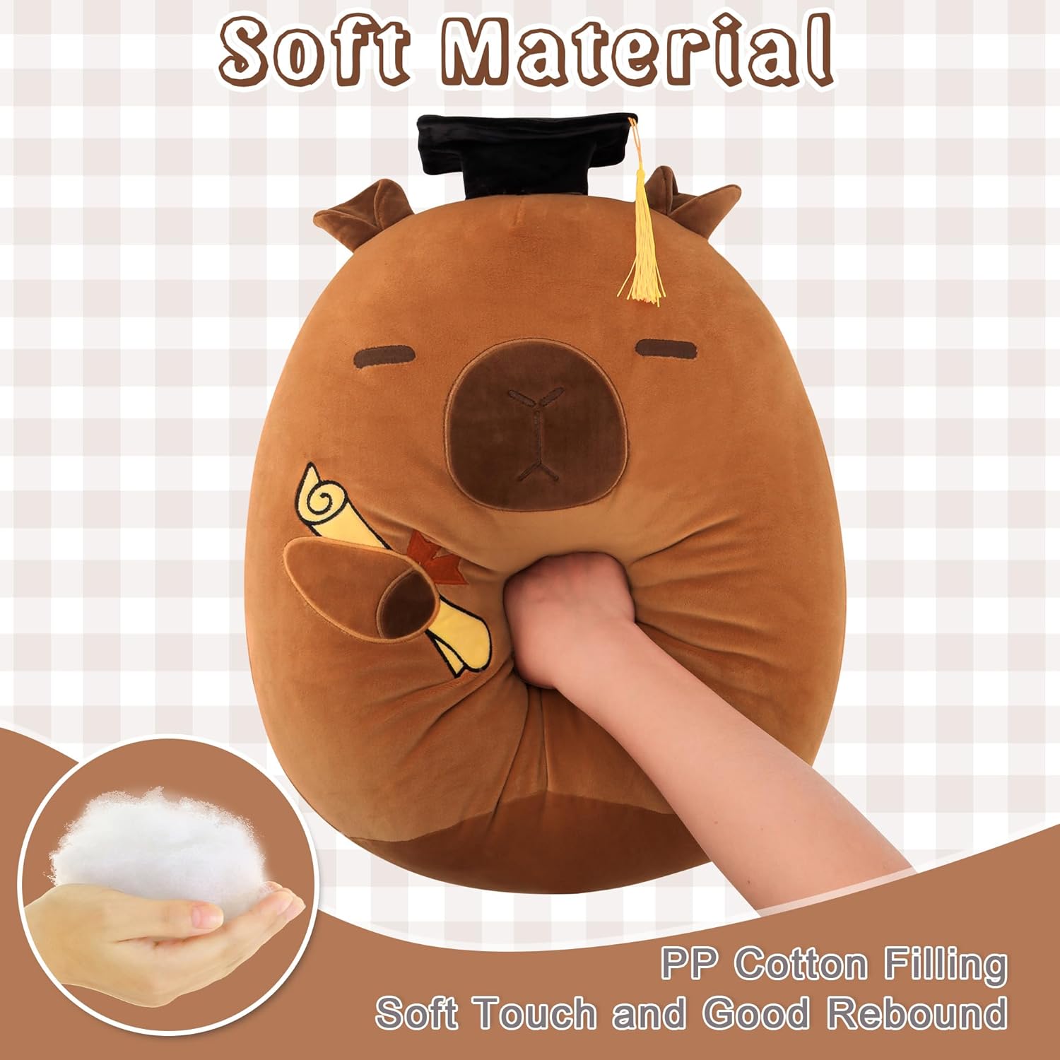 OurHonor Capybara Graduation Plush Stuffed Animal 1