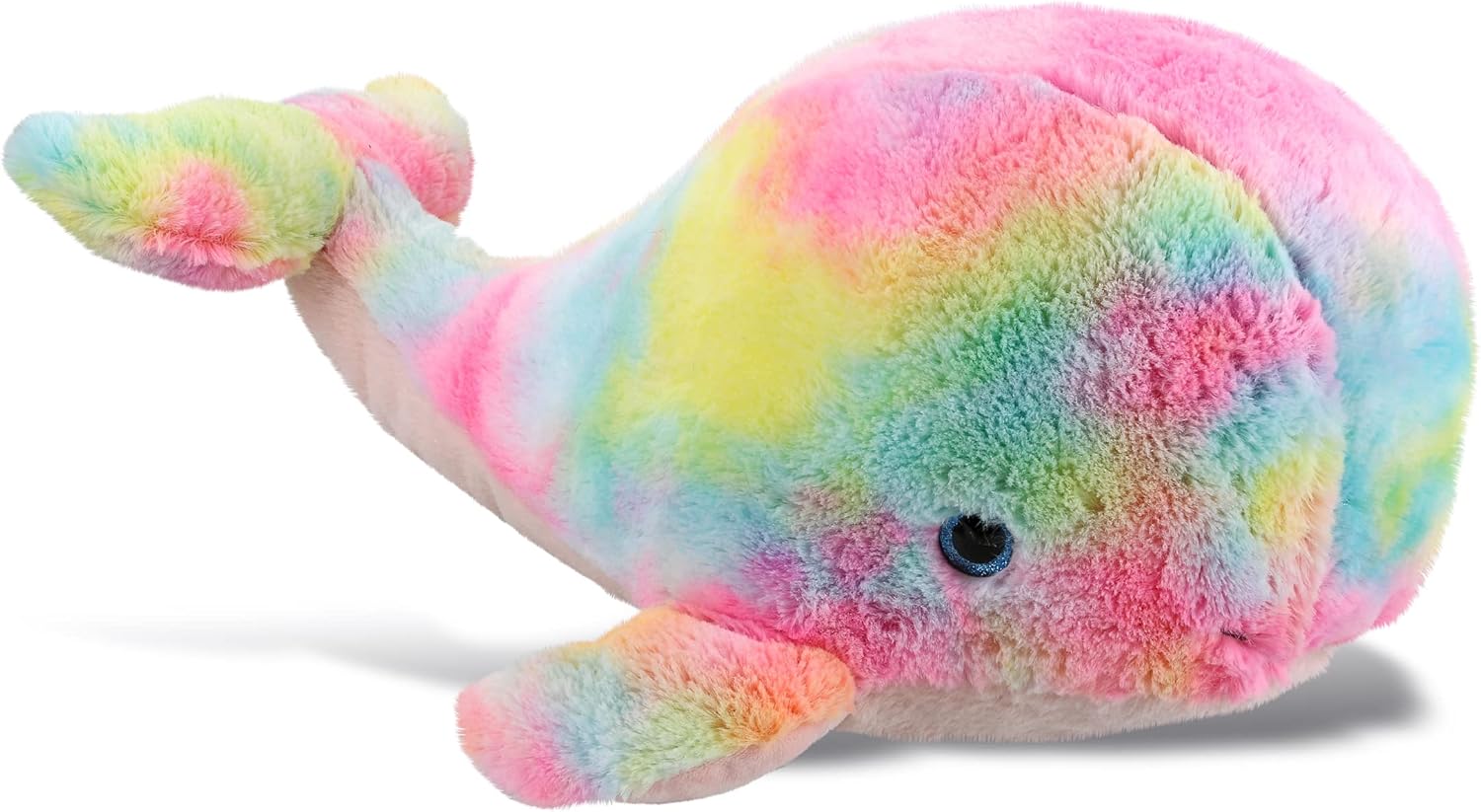 DolliBu Rainbow Whale XL Plush Stuffed Toy