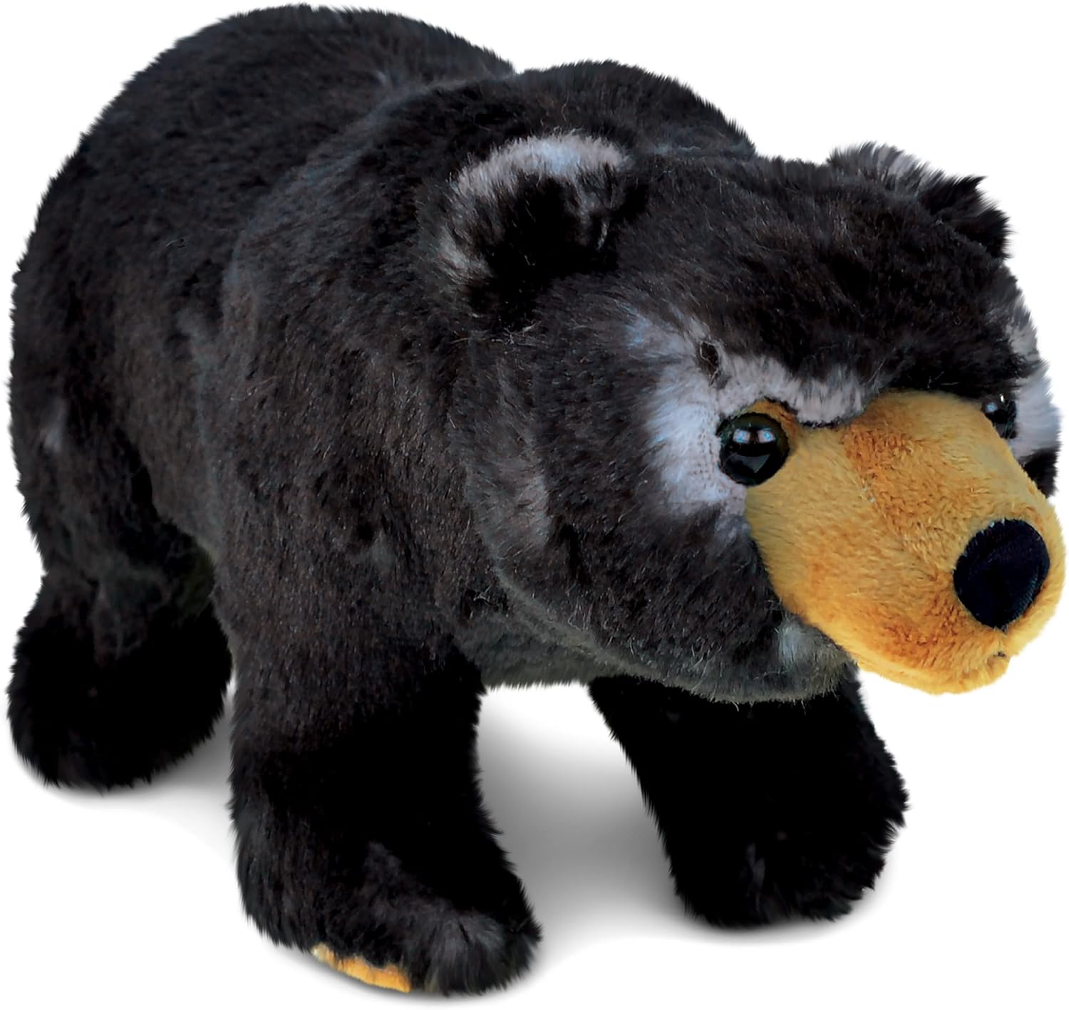 DolliBu Standing Black Bear Plush Stuffed Animal - 11 Inch