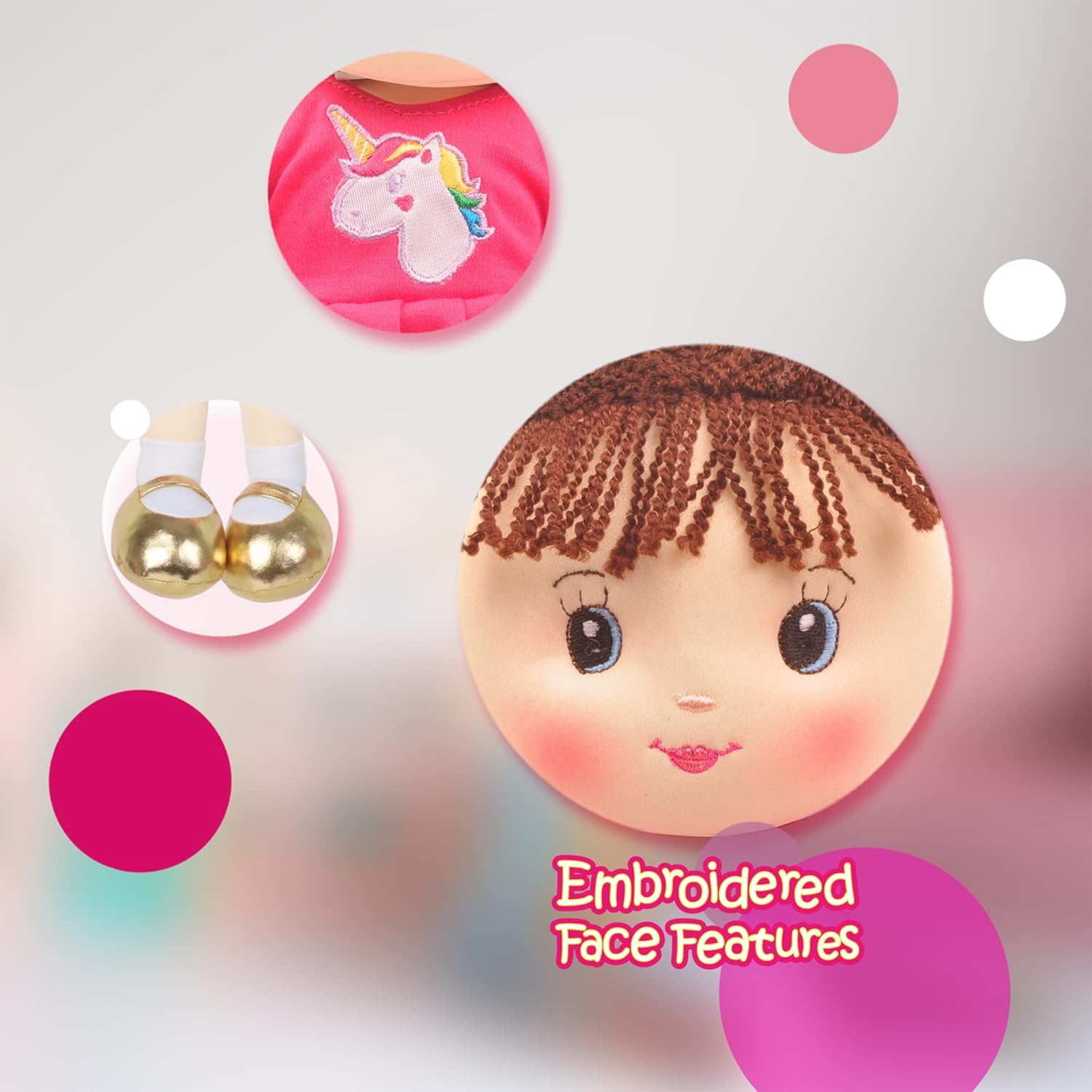 Linzy Toys 16 Pink Laura Plush Rag Doll