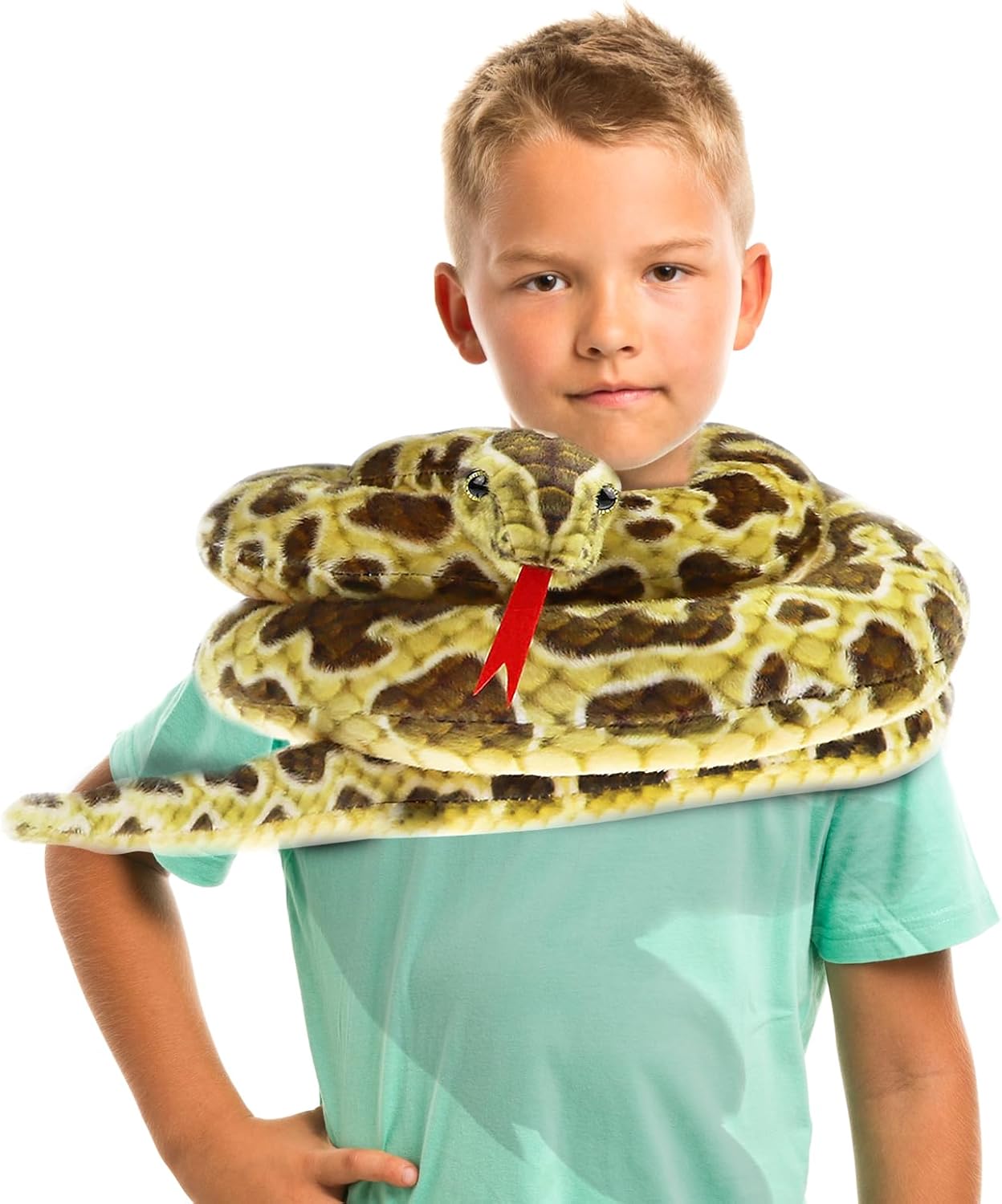 80 Inch Realistic Snake Plush Toy for Kids Halloween Costume