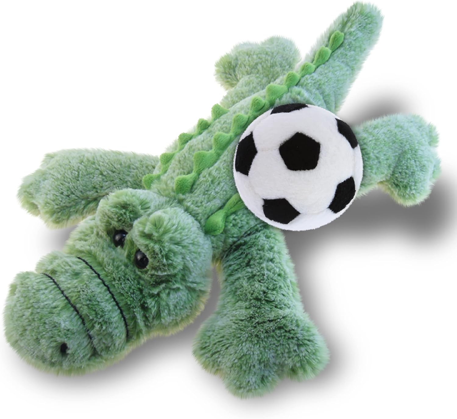 DolliBu Alligator Plush with Soccer Ball - 165 Inch Gator Toy