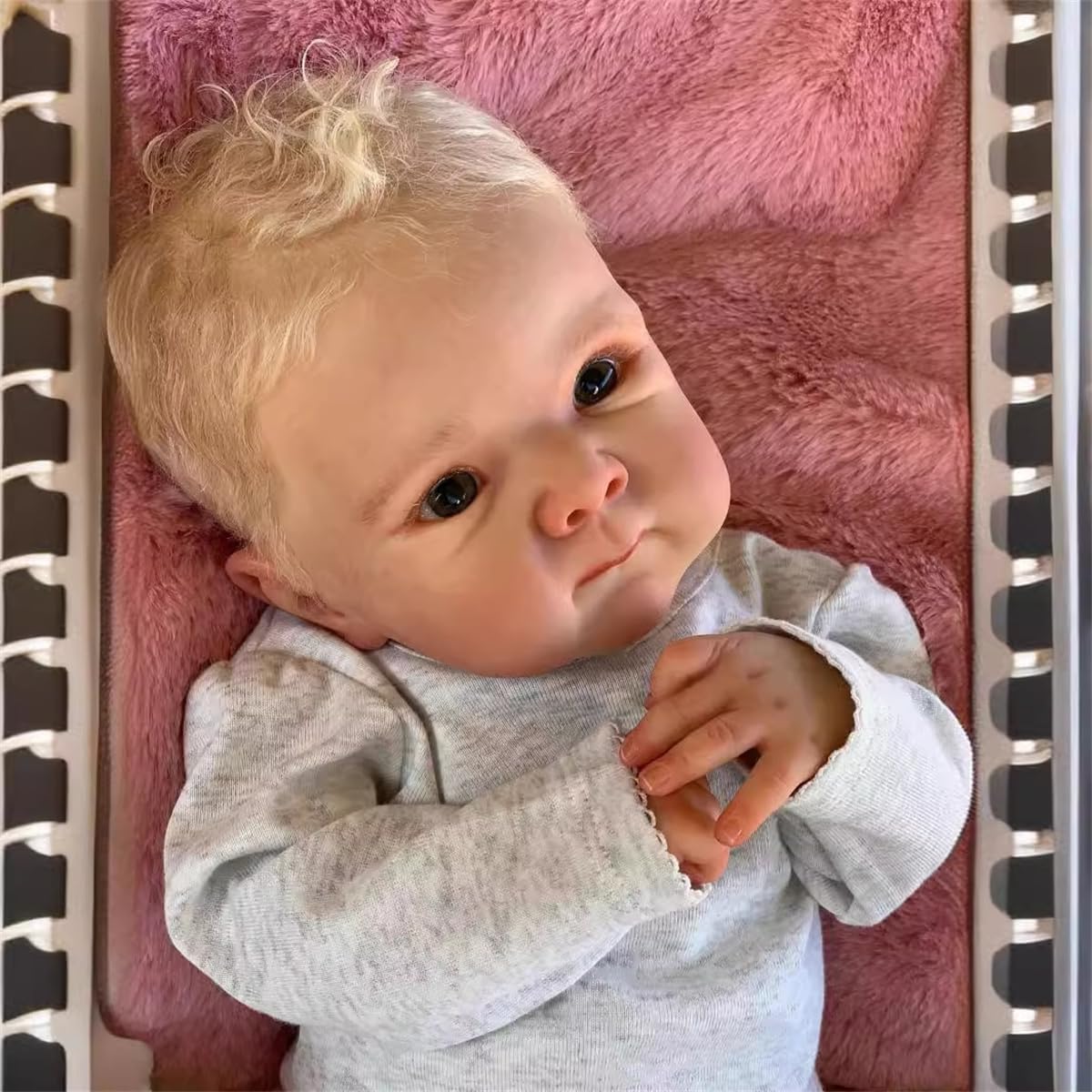 GYCV 18 Inch Lifelike Reborn Baby Boy Doll with Accessories