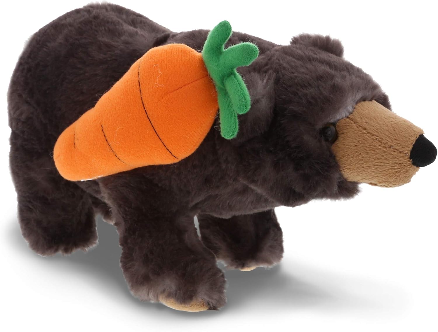 DolliBu Happy Easter Soft Plush Black Bear with Carrot