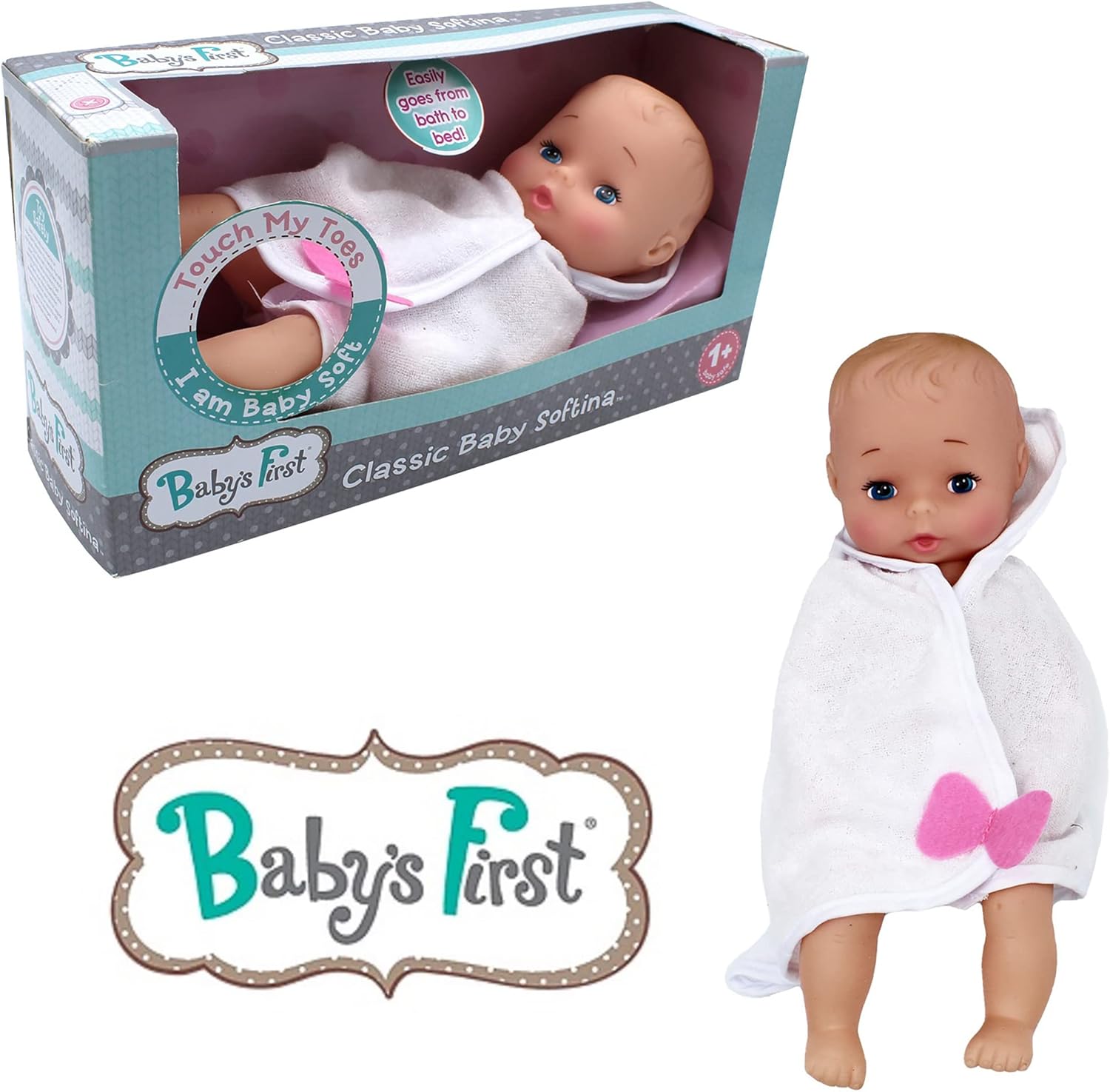 Babys First Bathtime Baby Softina Doll