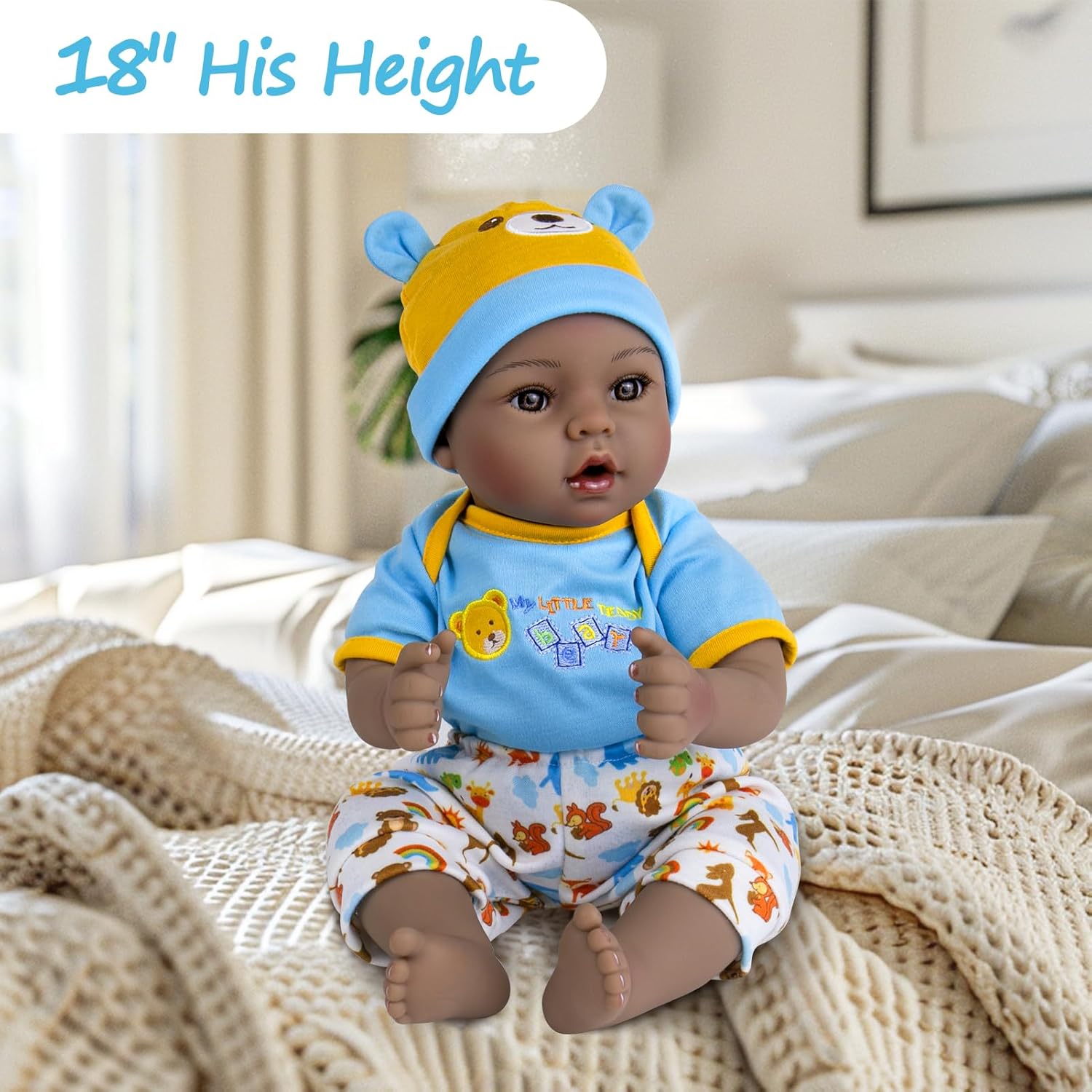 Aori Reborn Baby Boy Doll 18 Inch Lifelike Soft Vinyl