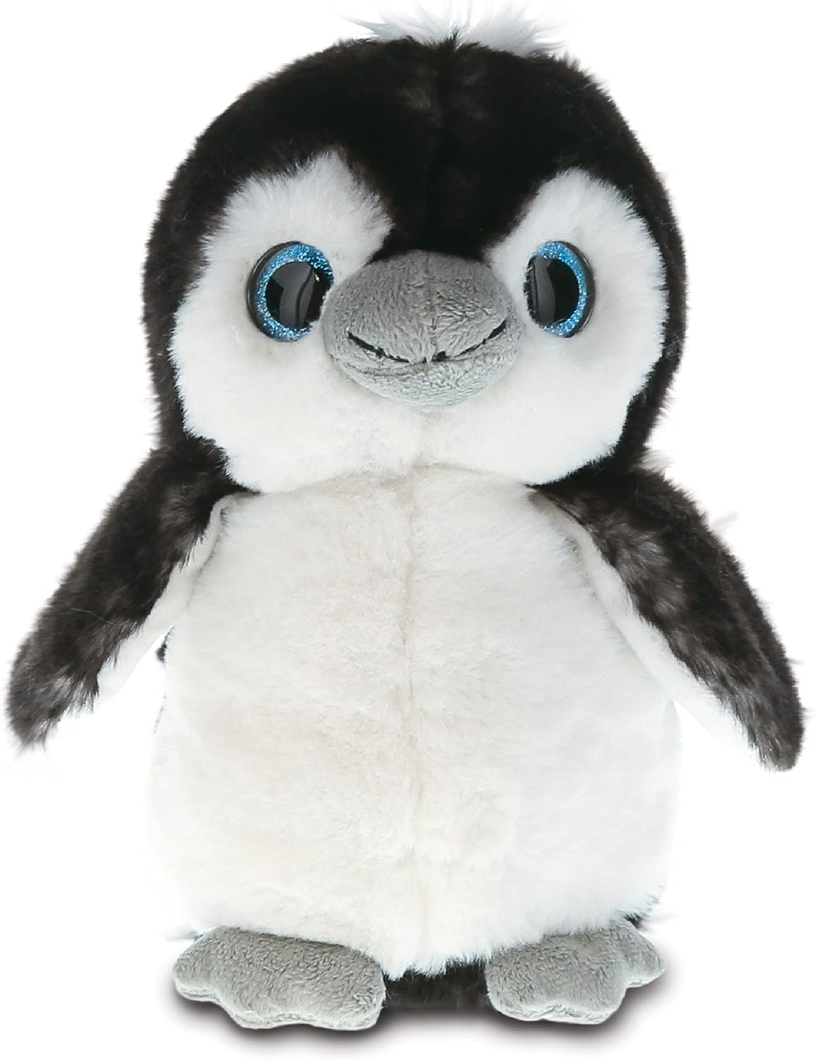 DolliBu Grey Penguin Plush - Huggable 9 Inch Stuffed Animal