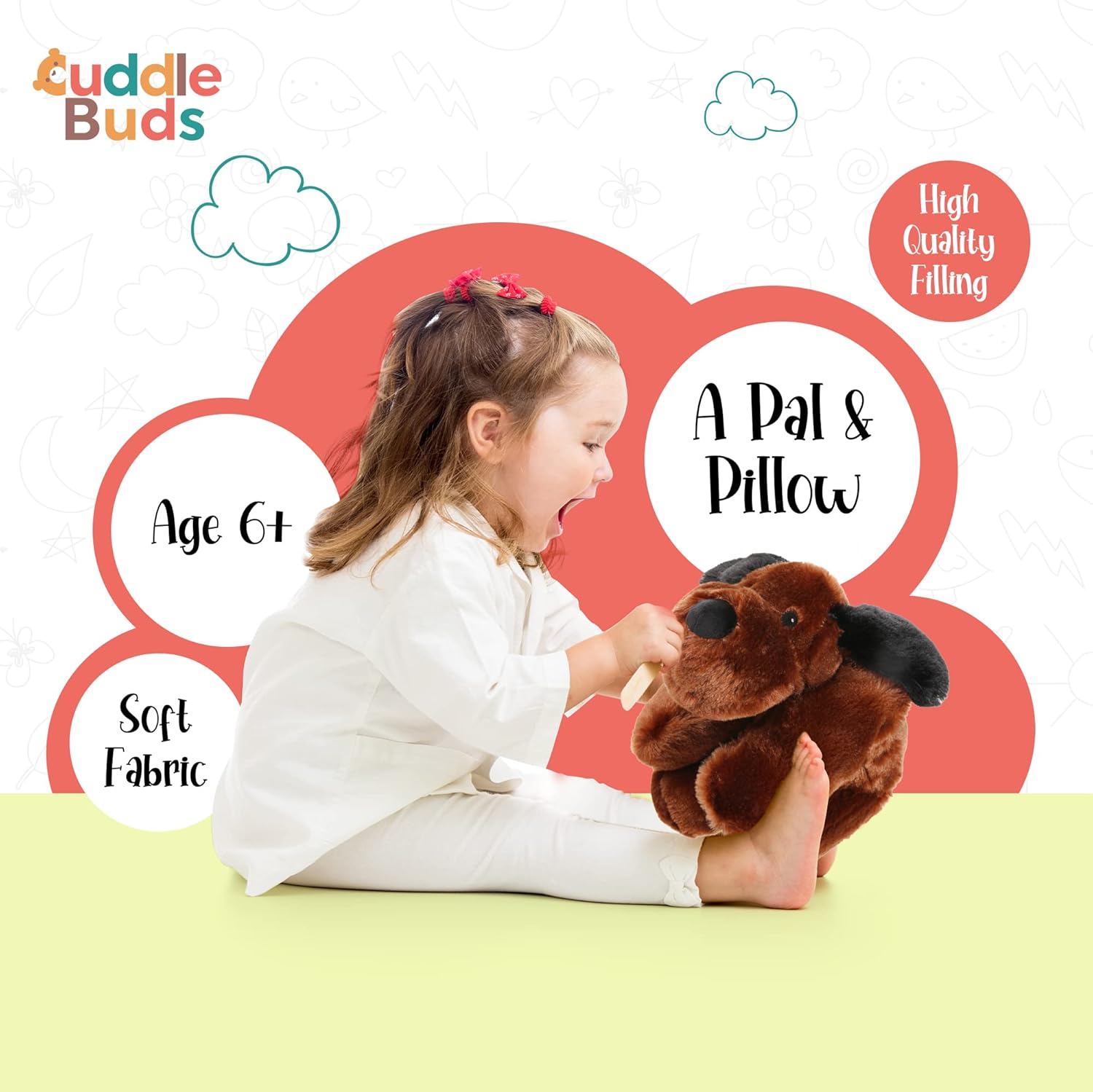 Cuddle Buds Weighted Plush Dog Toy 3lbs 20