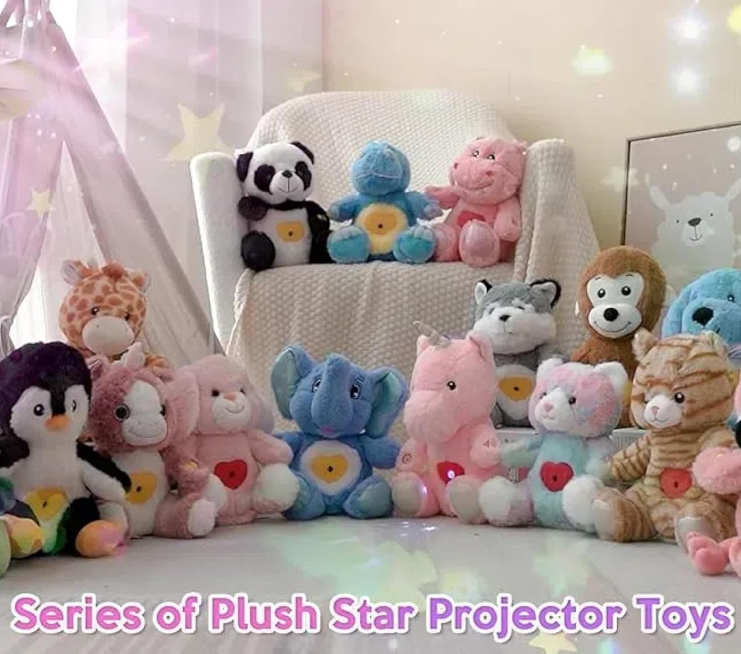 Cuteoy Plush Unicorn Star Projector Night Light 1