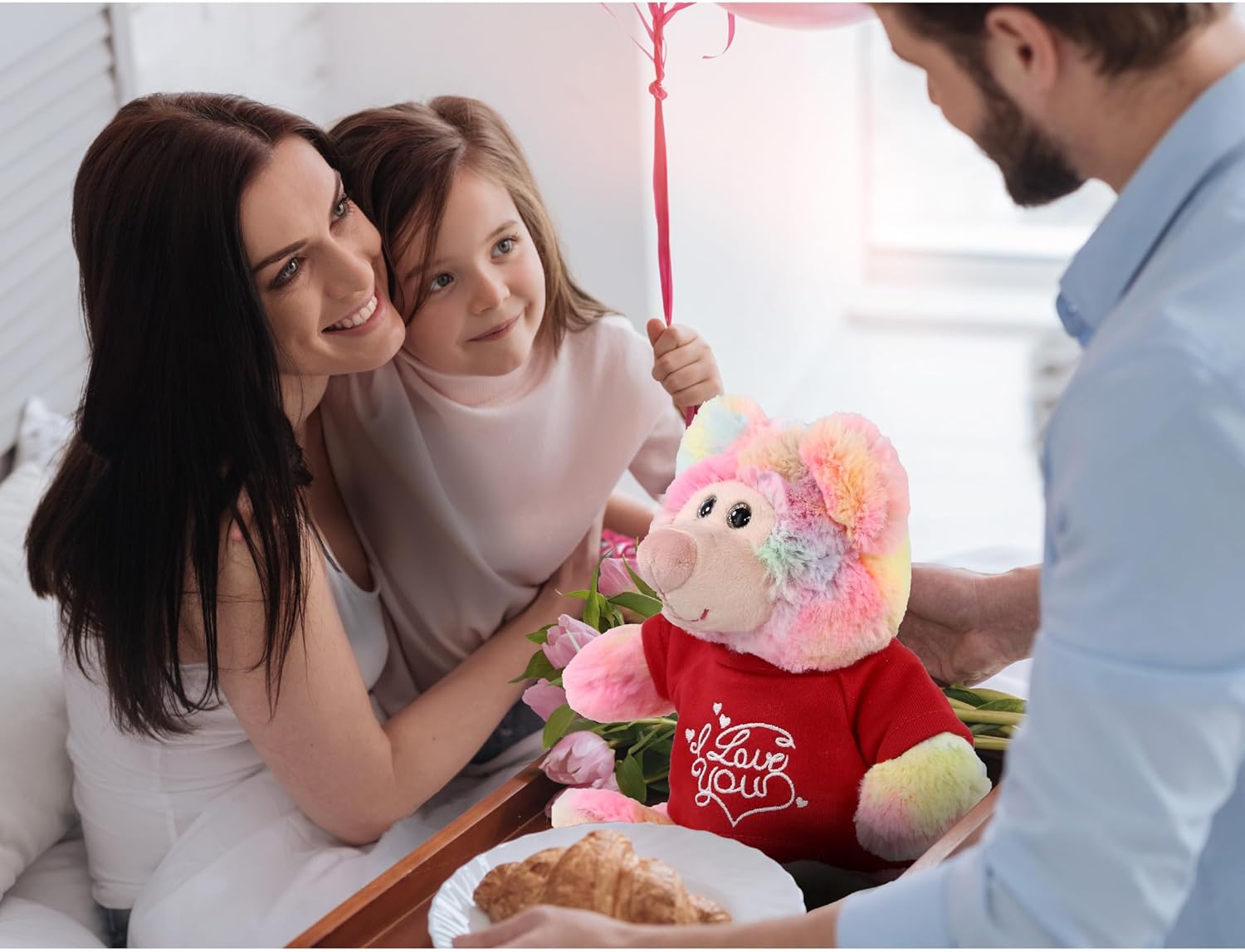 DolliBu I Love You Rainbow Bear Plush - 9 Inches 1