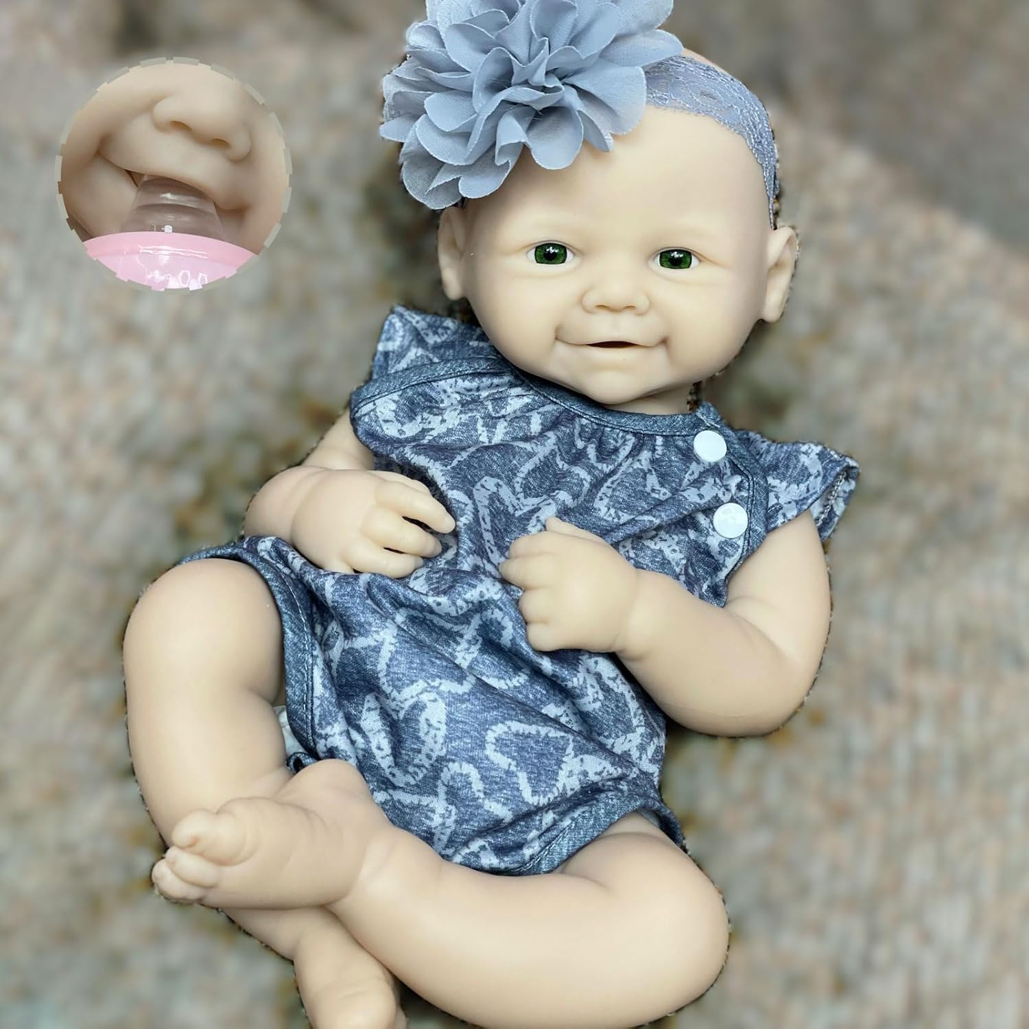 18 Inch Unpainted Reborn Silicone Baby Doll for Kids