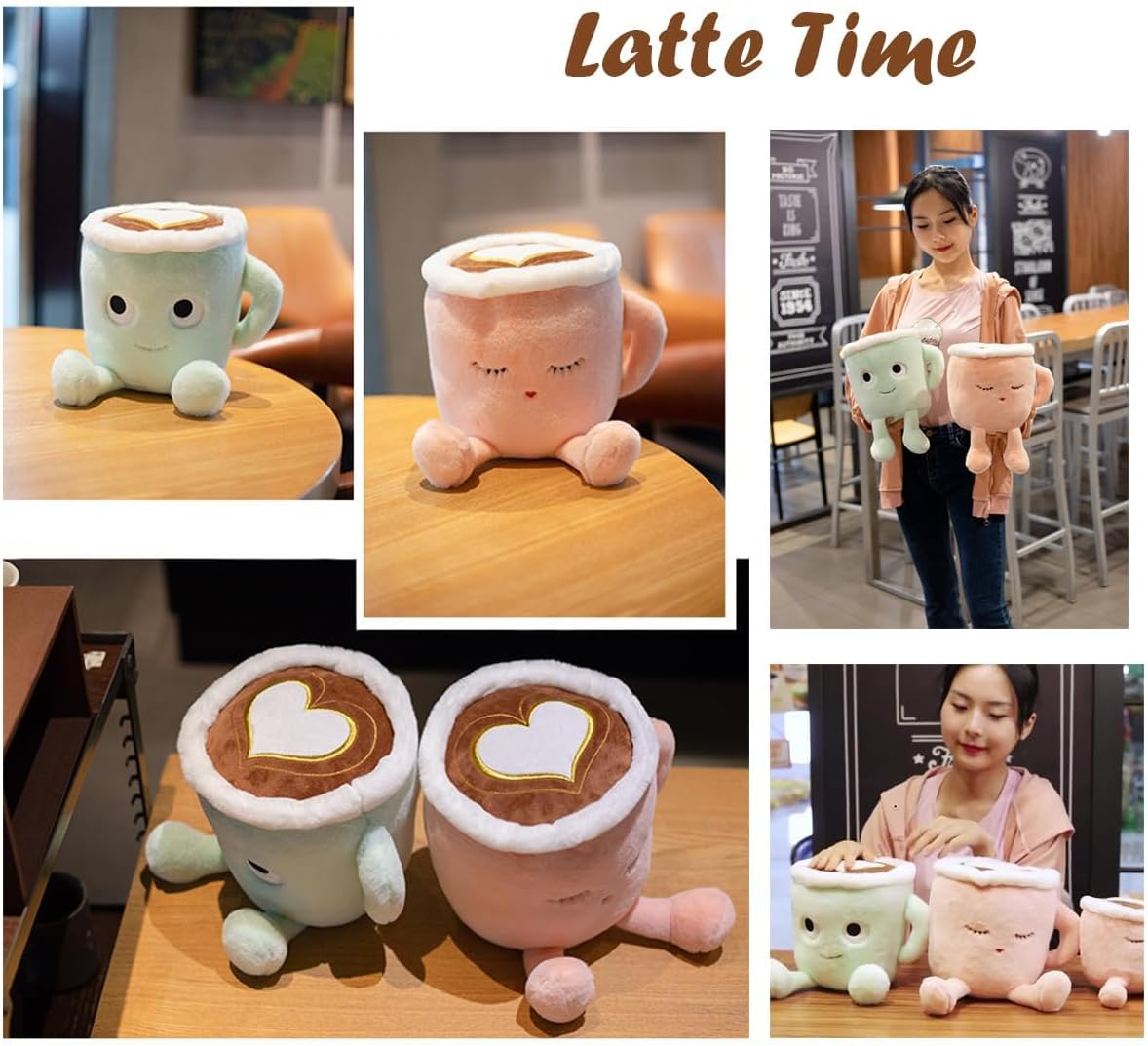 Yoholto Latte Plush Pillow Green
