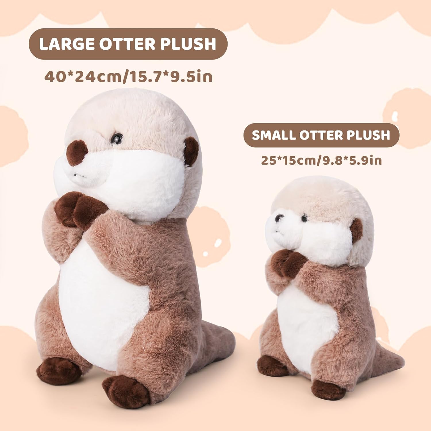 Riuhot Otter Plush Toy 157 Soft Stuffed Animal